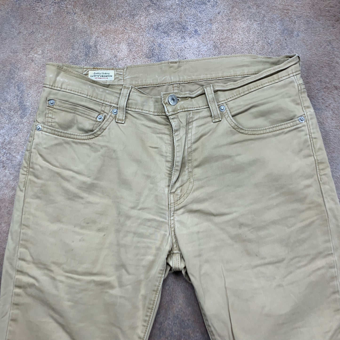 LEVI'S 511 Jeans W32 L31 Mens Slim Fit Beige