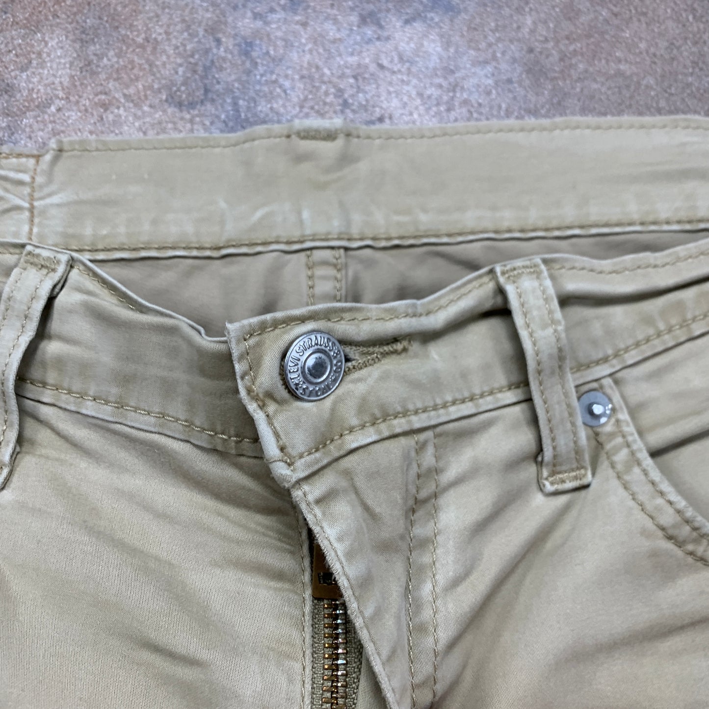 LEVI'S 511 Jeans W32 L31 Mens Slim Fit Beige