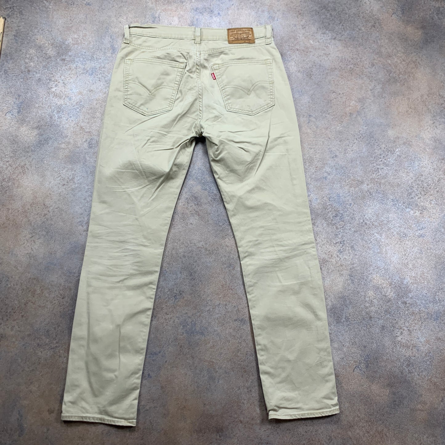 LEVI'S 511 Jeans W32 L31 Mens Slim Fit Beige