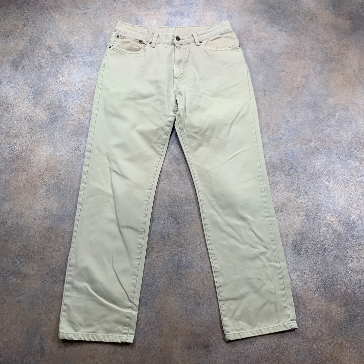 LEVI'S 753 Jeans W32 L31 Mens Relaxed Fit Straight Beige
