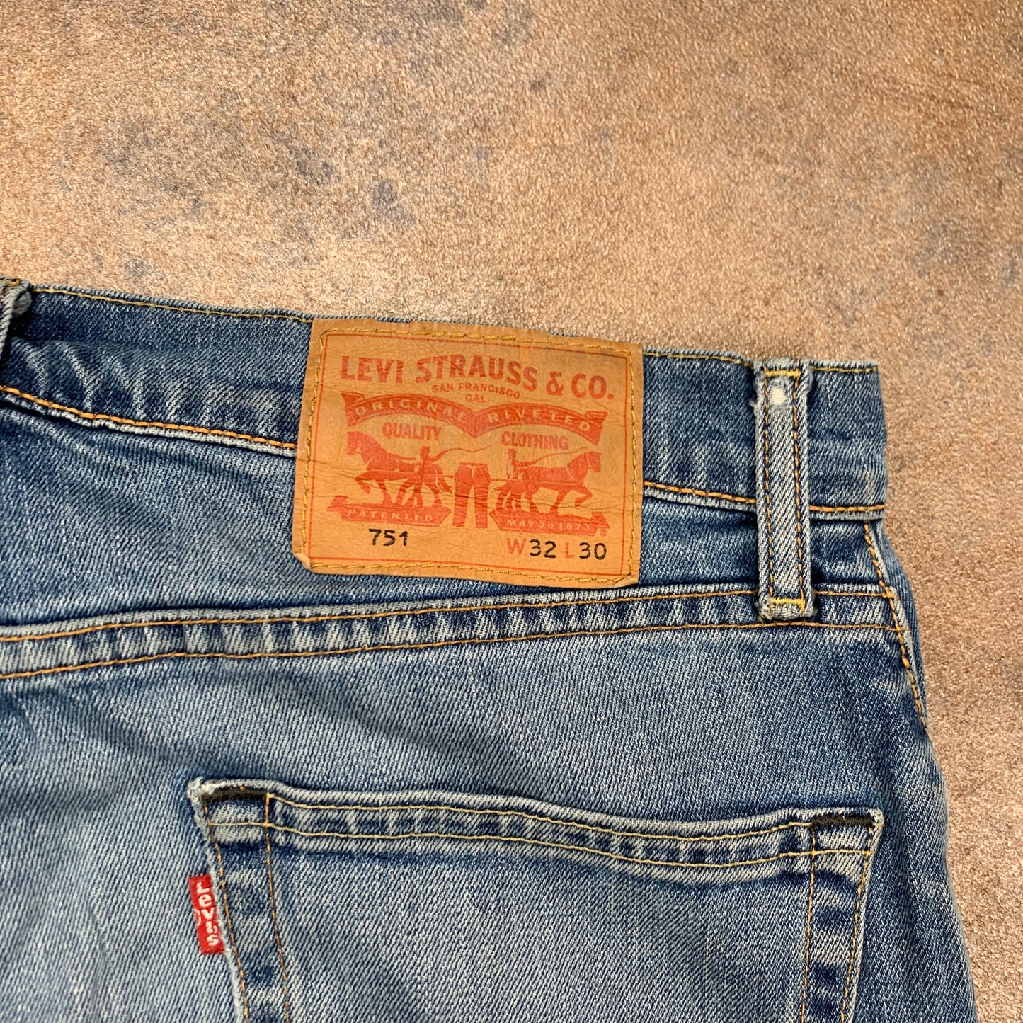 LEVI'S 751 Jeans W32 L30 Mens Regular Fit Straight Blue