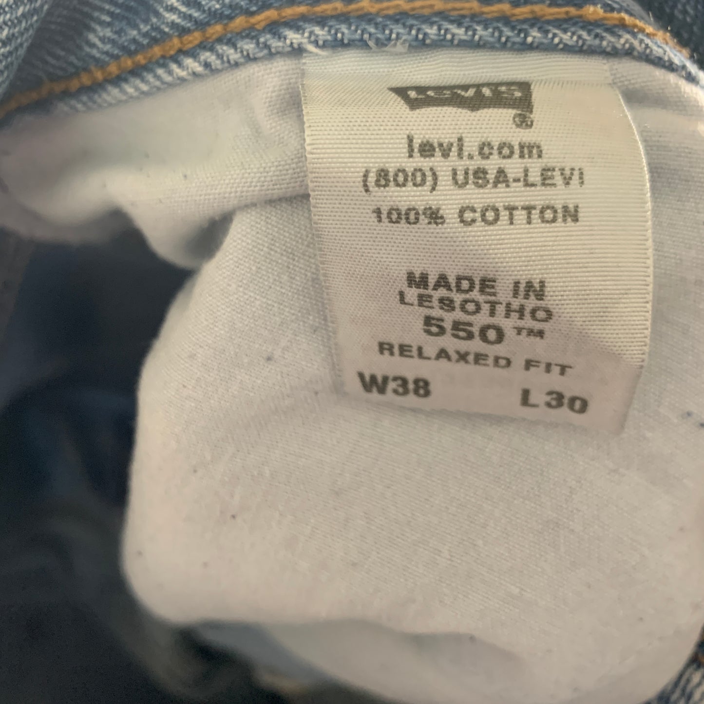 Vintage LEVI'S 550 Jeans W39 L30 Mens Relaxed Fit Straight Blue