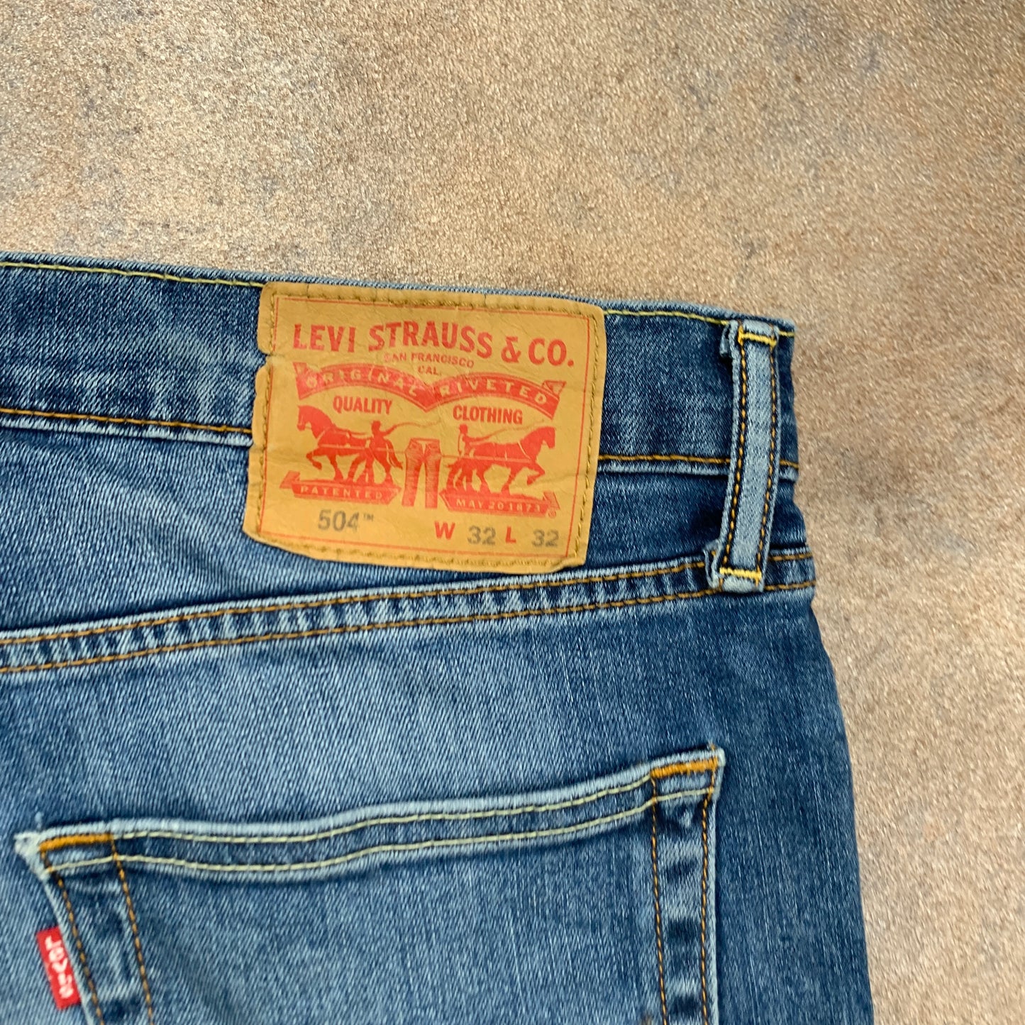 LEVI'S 504 Jeans W32 L32 Mens Regular Fit Straight Blue
