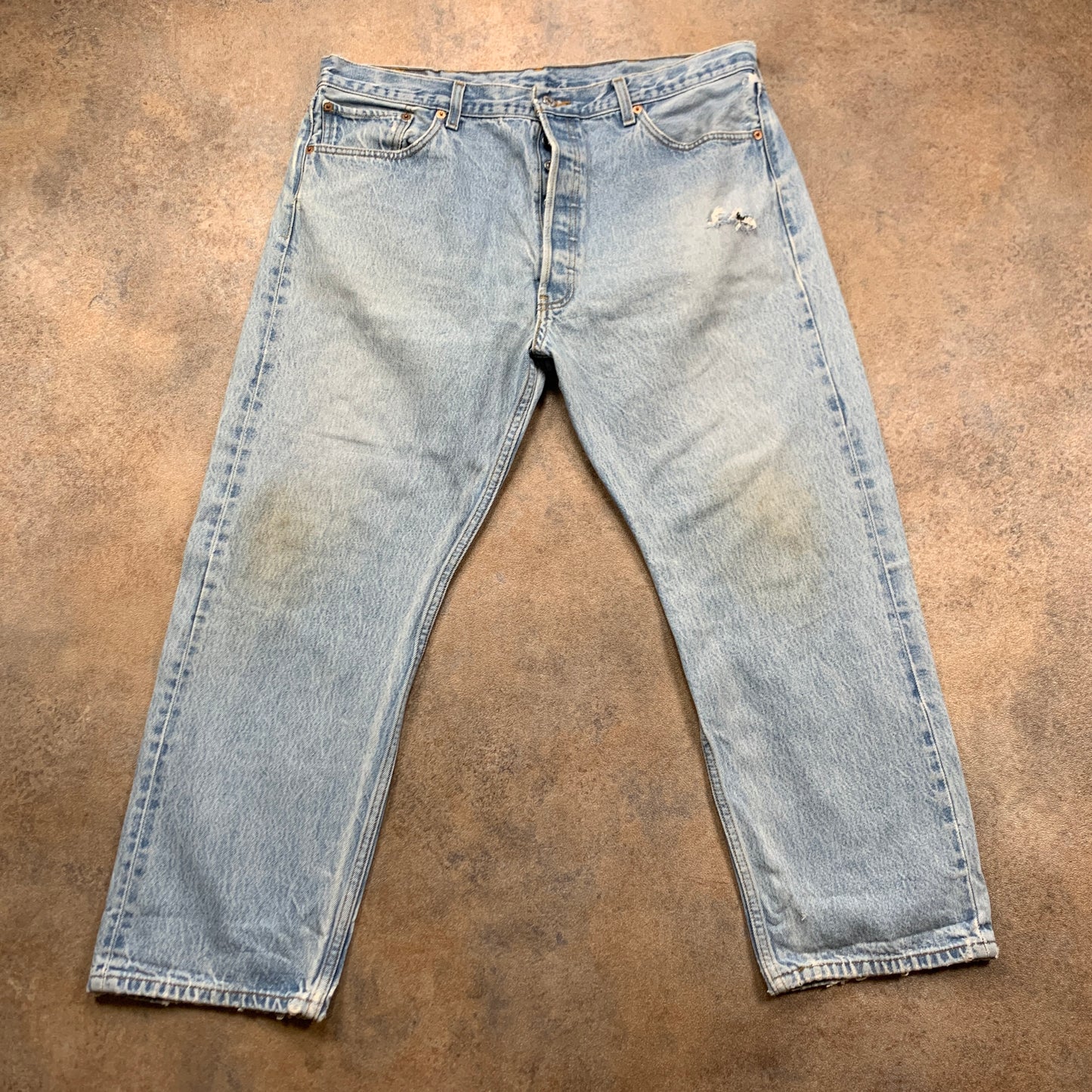 Vintage LEVI'S 501 Jeans W38 L26 Mens Regular Fit Straight Blue