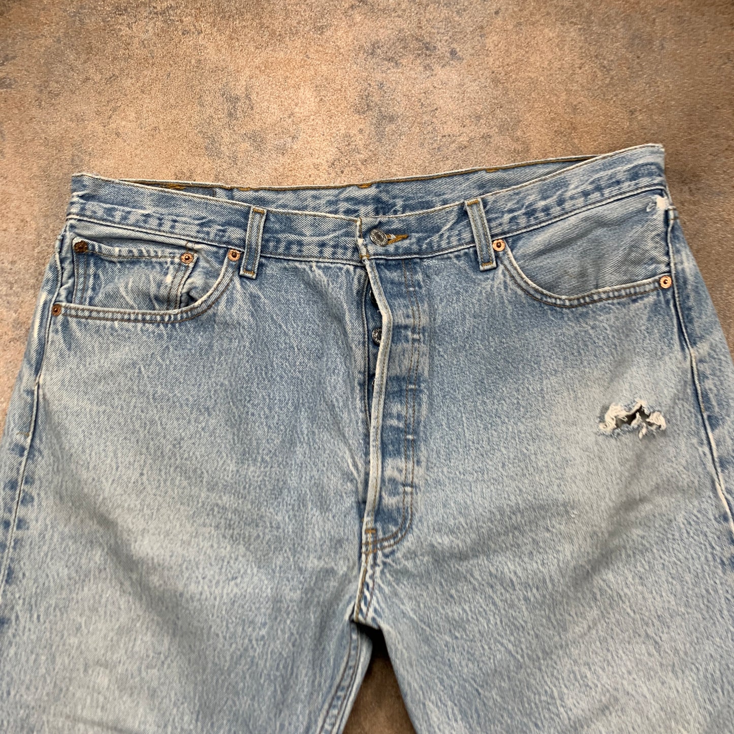 Vintage LEVI'S 501 Jeans W38 L26 Mens Regular Fit Straight Blue