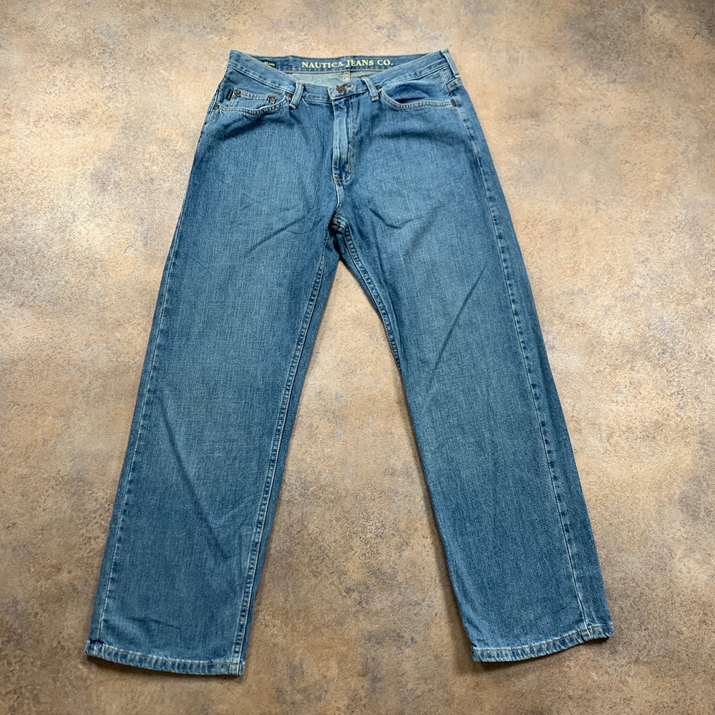 Nautica Jeans W32 L30 Mens Relaxed Fit Straight Blue