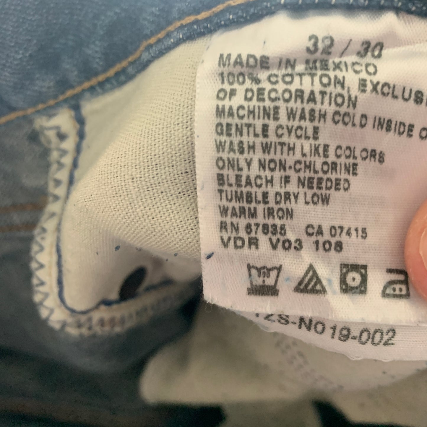 Nautica Jeans W32 L30 Mens Relaxed Fit Straight Blue