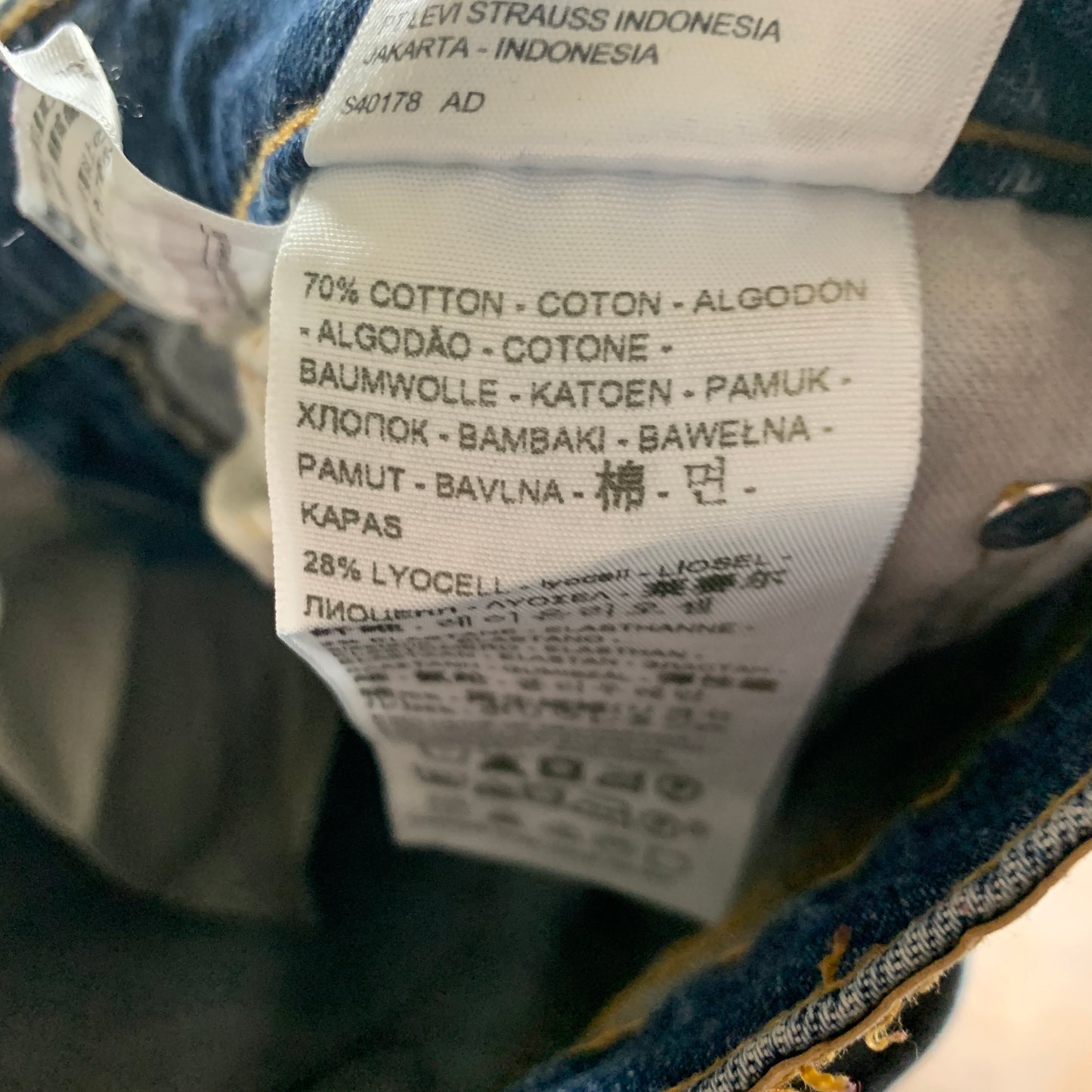 LEVI'S 519 Jeans W30 L30 Mens Skinny Fit Blue