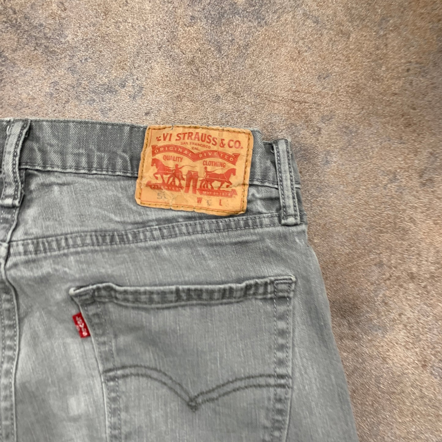 LEVI'S 514 Jeans W32 L30 Mens Regular Fit Straight Grey