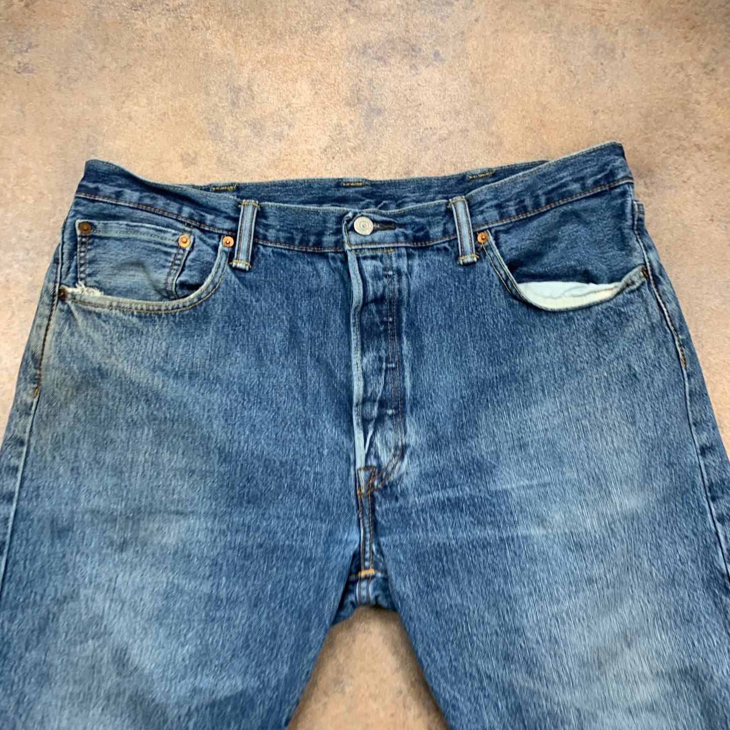 LEVI'S 501 Jeans W38 L31 Mens Regular Fit Straight Blue