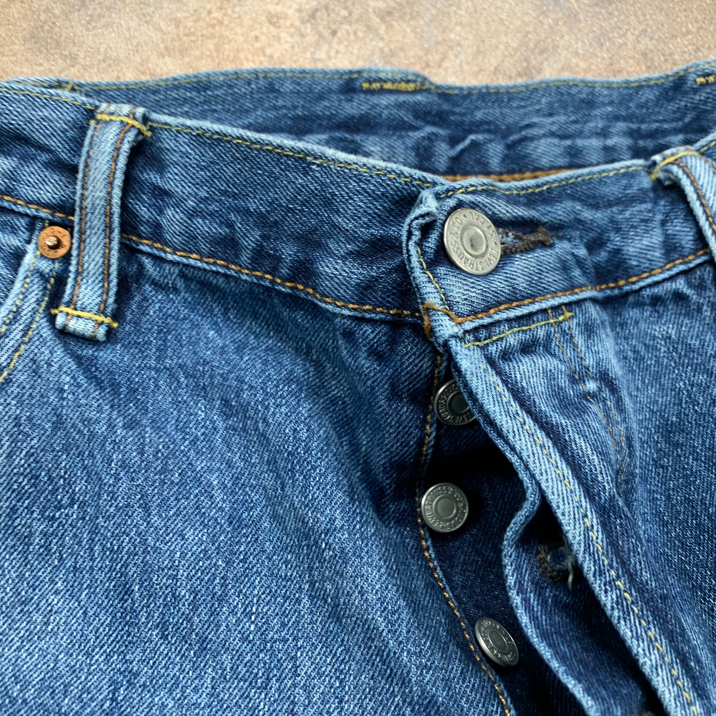 LEVI'S 501 Jeans W38 L31 Mens Regular Fit Straight Blue