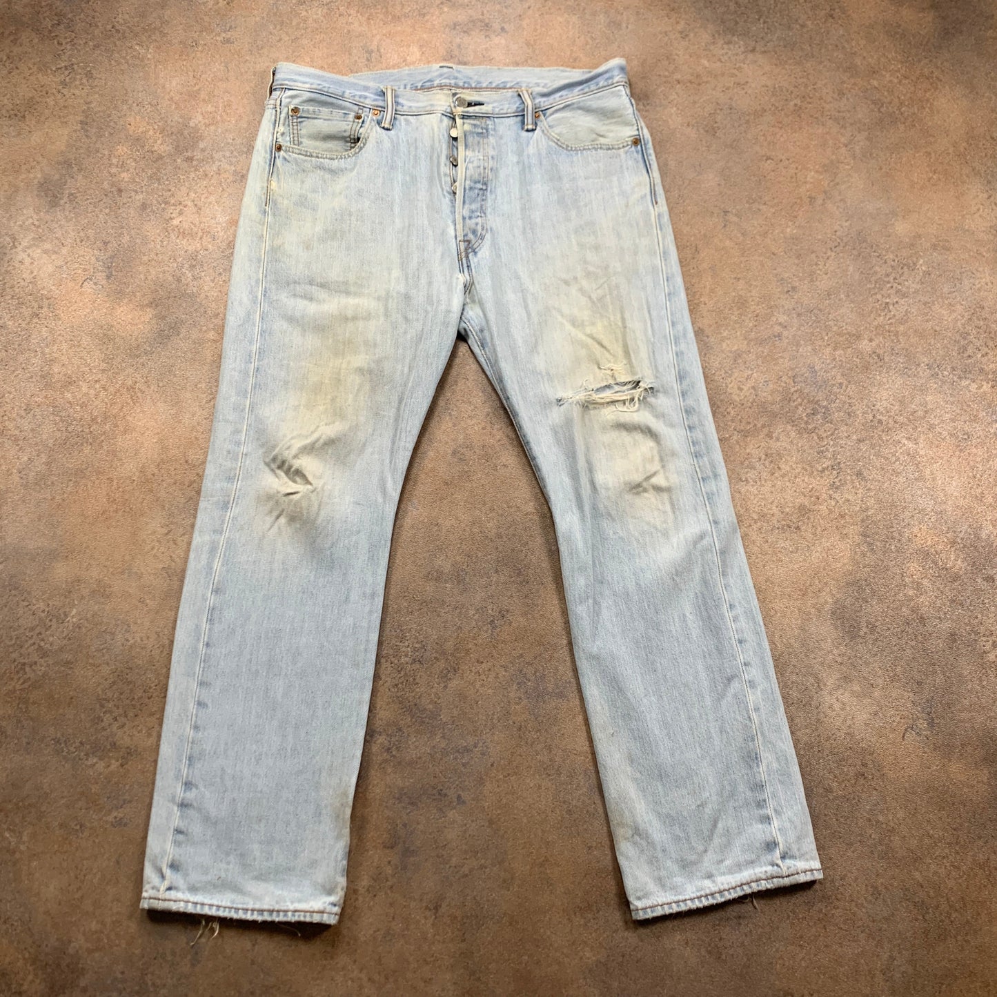 LEVI'S 501 Jeans W36 L30 Mens Regular Fit Straight Blue