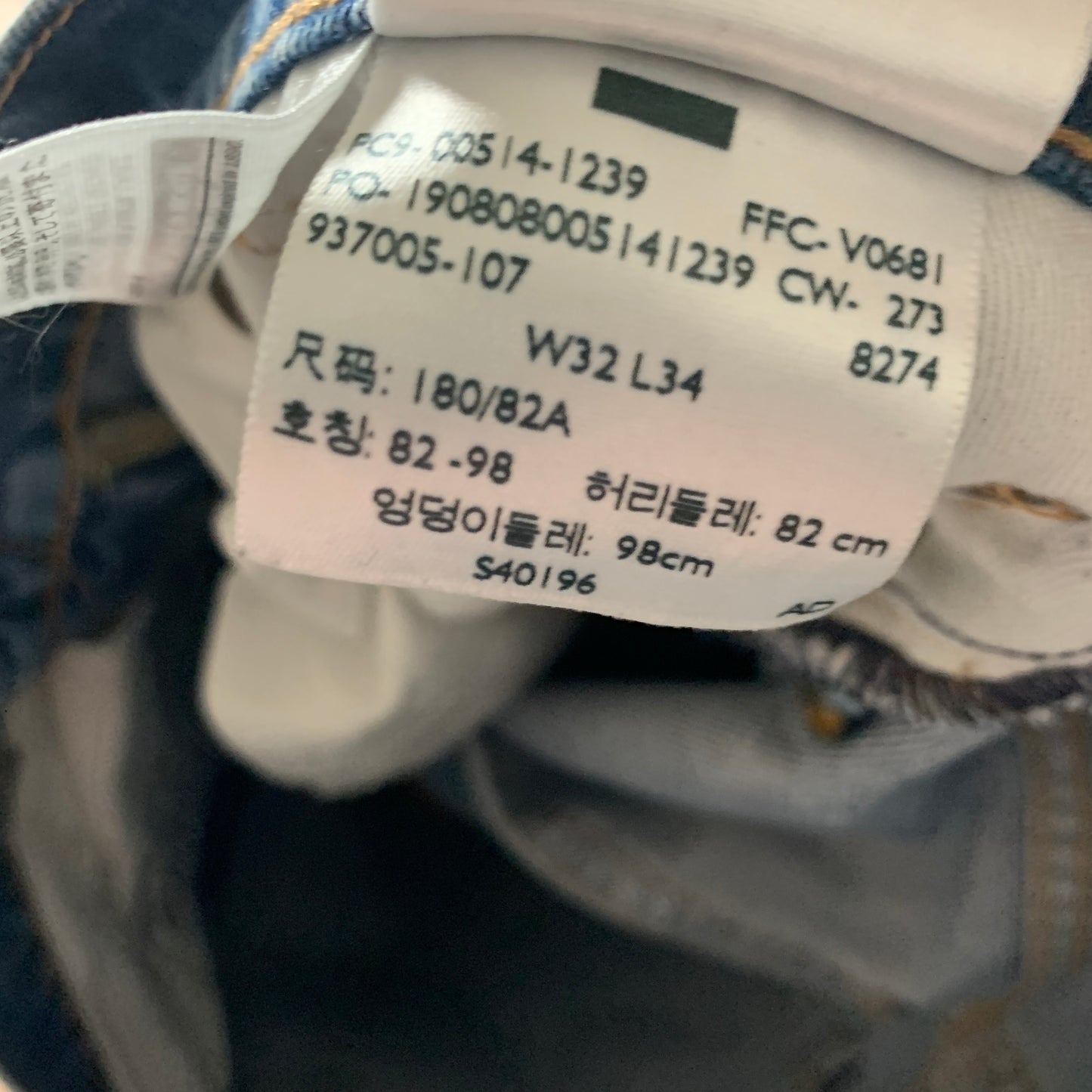 LEVI'S 514 Jeans W32 L33 Mens Regular Fit Straight Blue