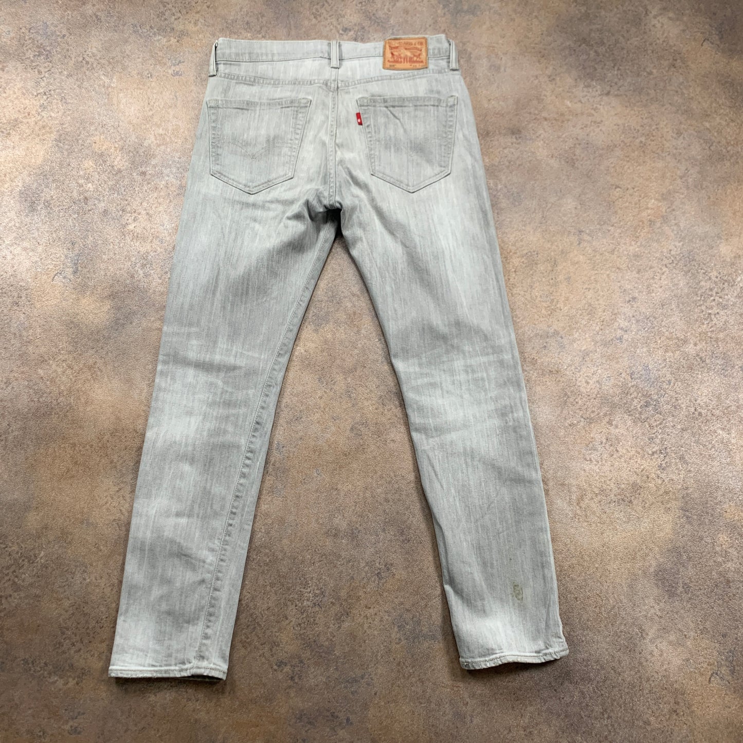 LEVI'S 508 Jeans W30 L29 Mens Slim Fit Straight Grey
