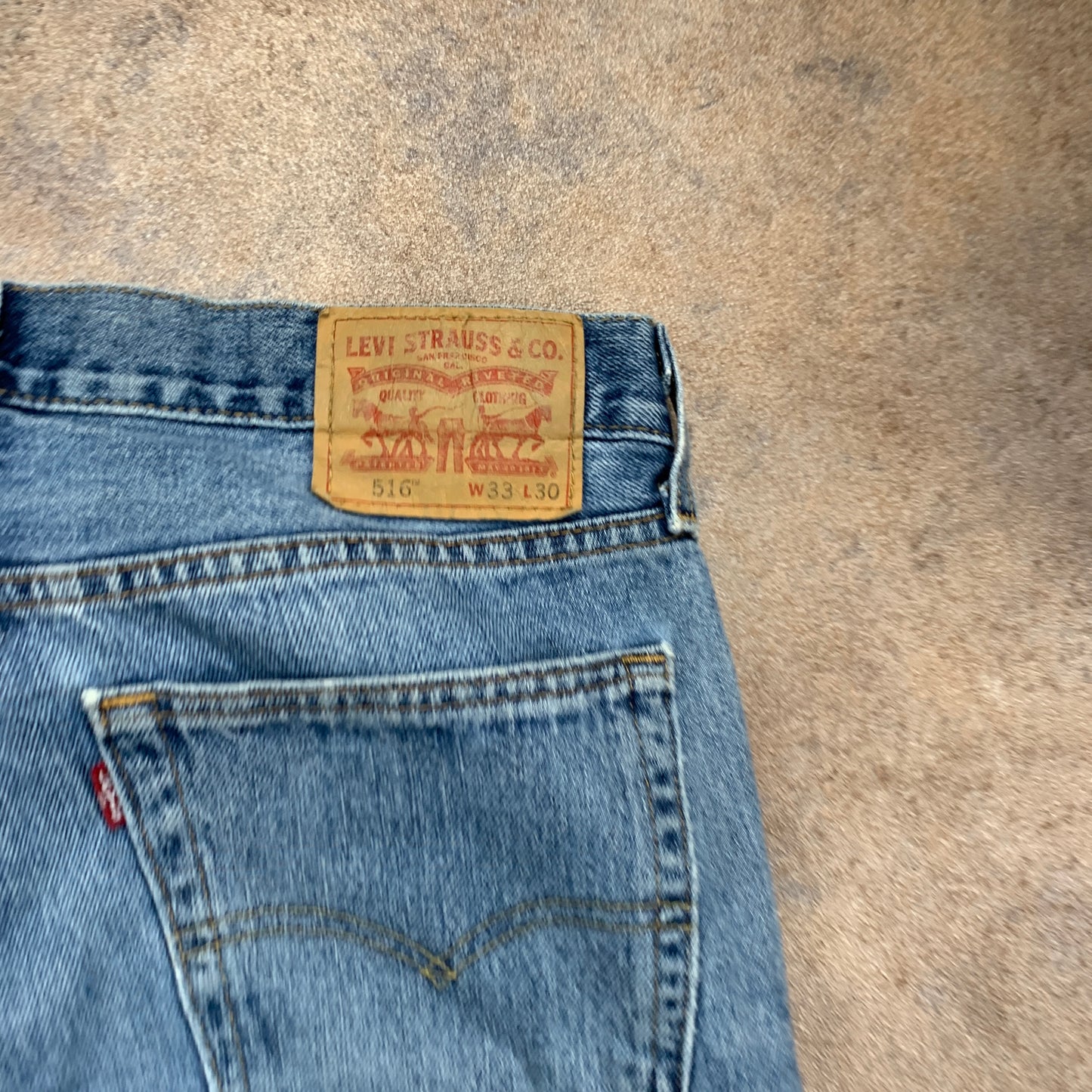 LEVI'S 516 Jeans W33 L29 Mens Regular Fit Straight Blue