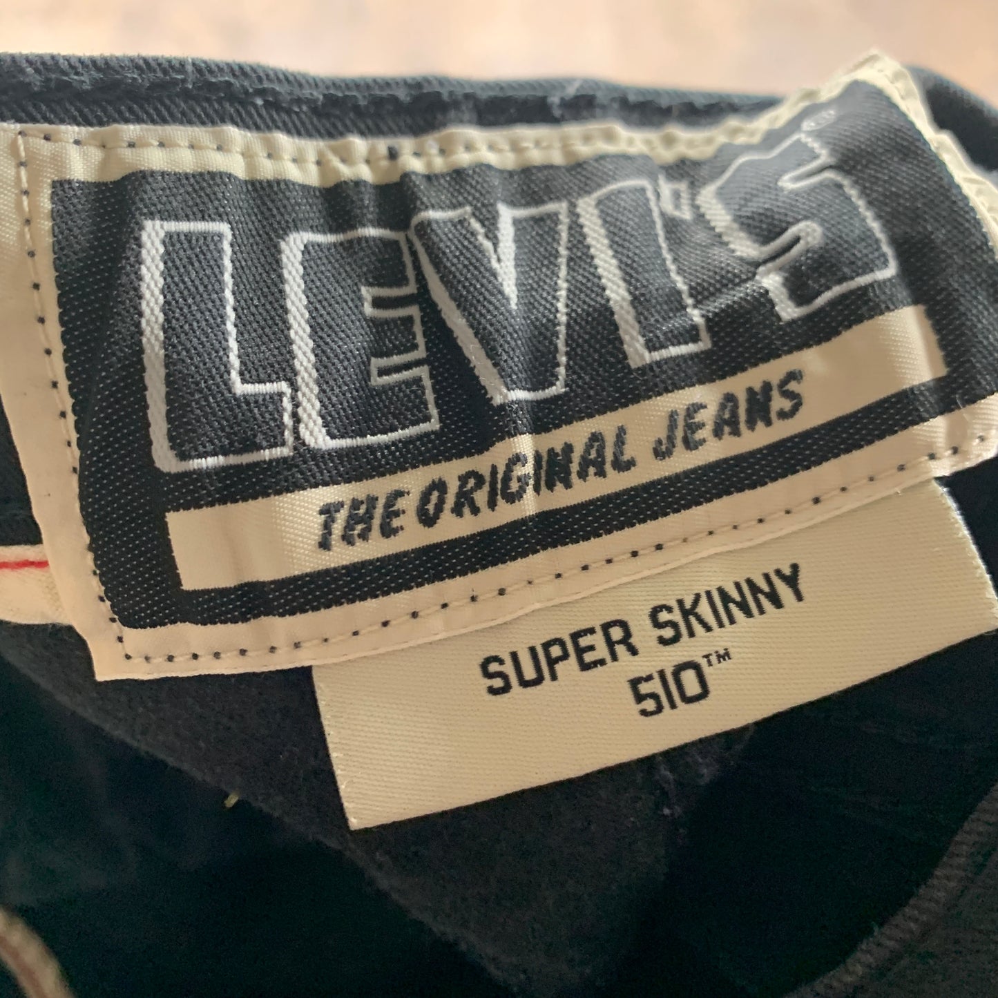 Vintage LEVI'S 510 Jeans W34 L30 Mens Skinny Fit Grey