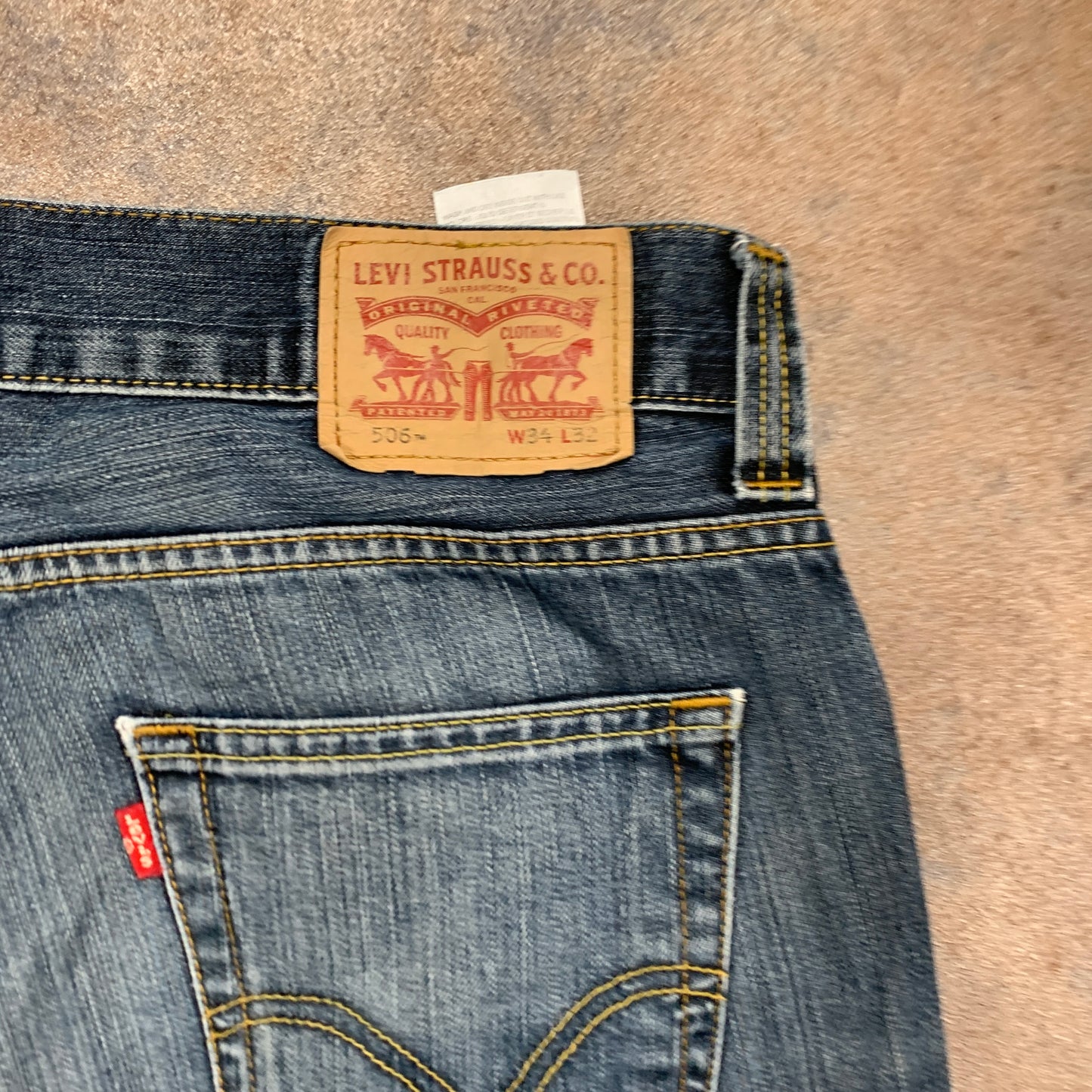 LEVI'S 506 Jeans W34 L31 Mens Regular Fit Straight Blue
