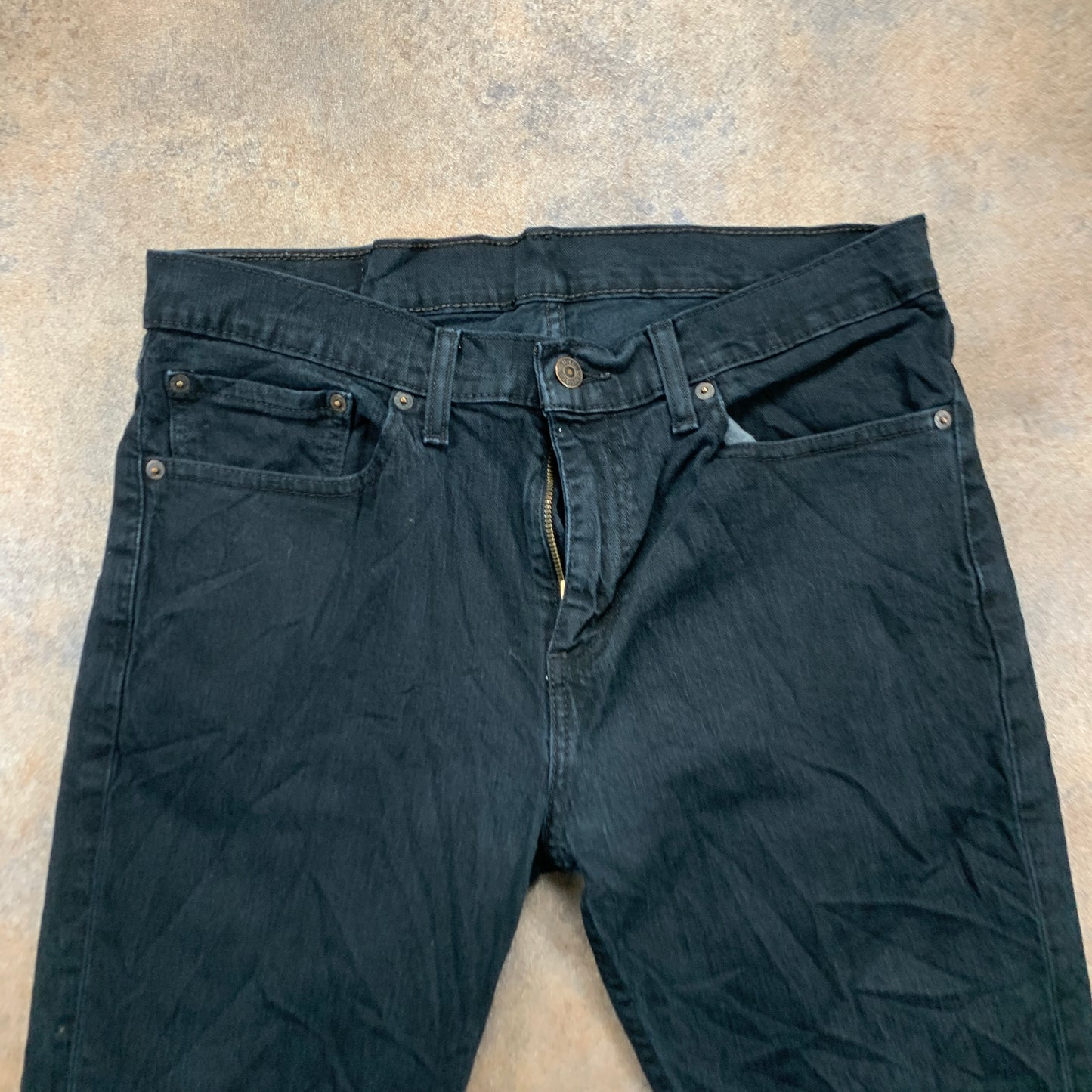 LEVI'S 511 Jeans W34 L23 Mens Slim Fit Black