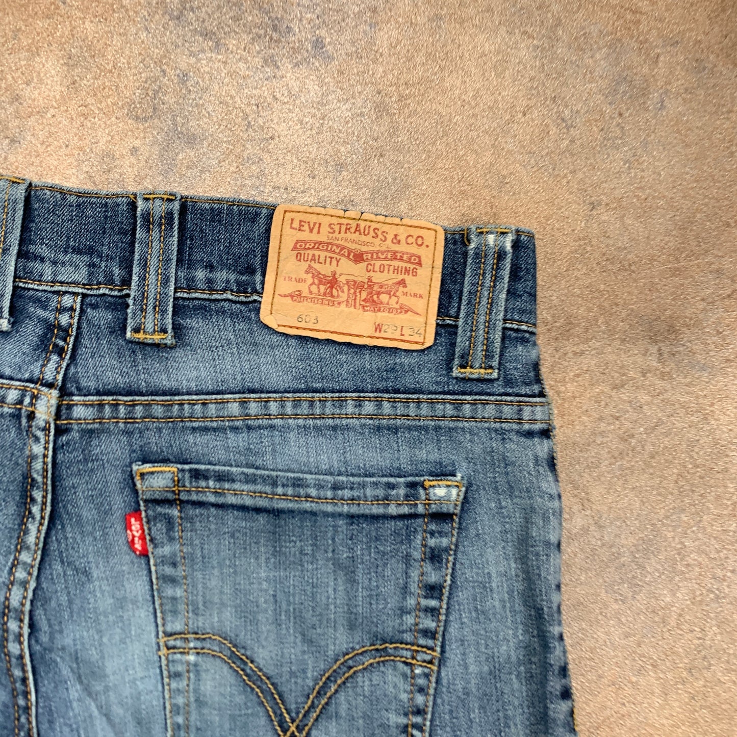 Vintage LEVI'S 603 Jeans W29 L34 Mens Skinny Fit Blue