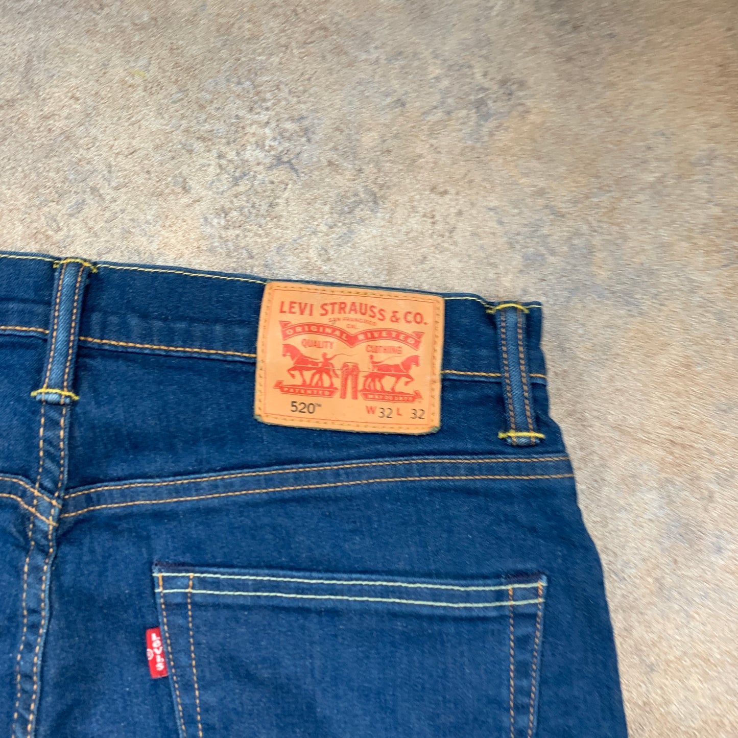 LEVI'S 520 Jeans W32 L30 Mens Skinny Fit Blue