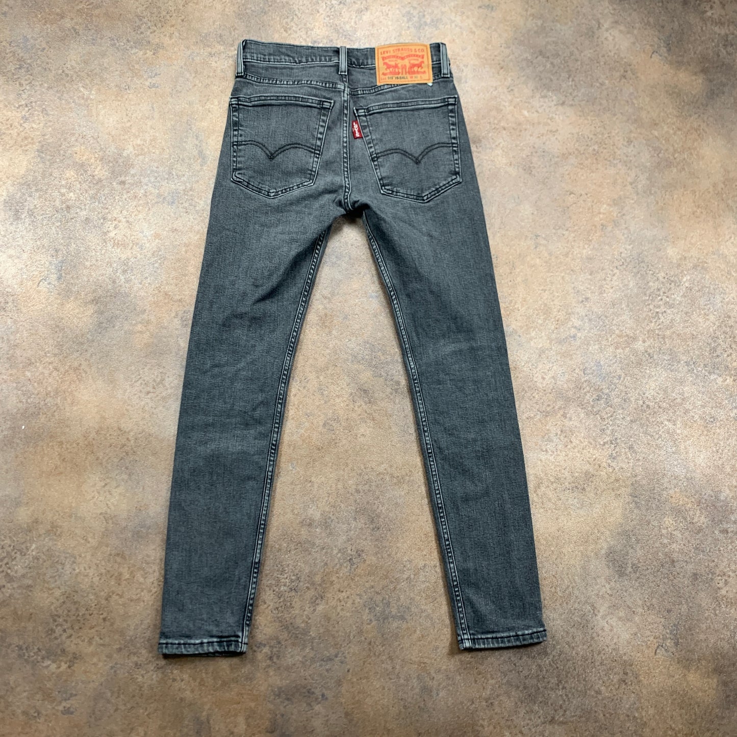 LEVI'S 519 Jeans W30 L30 Mens Skinny Fit Grey