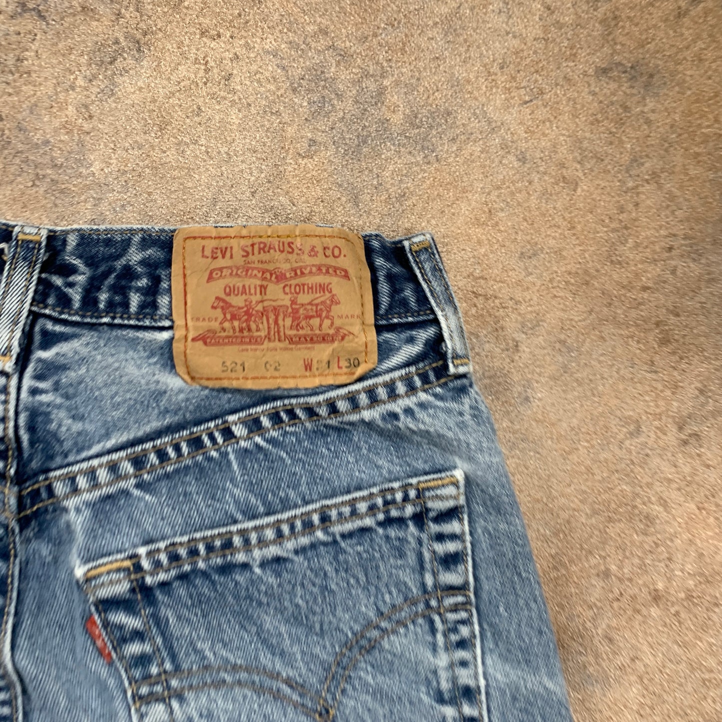 Vintage LEVI'S 521 Jeans W28 L28 Mens Regular Fit Straight Blue