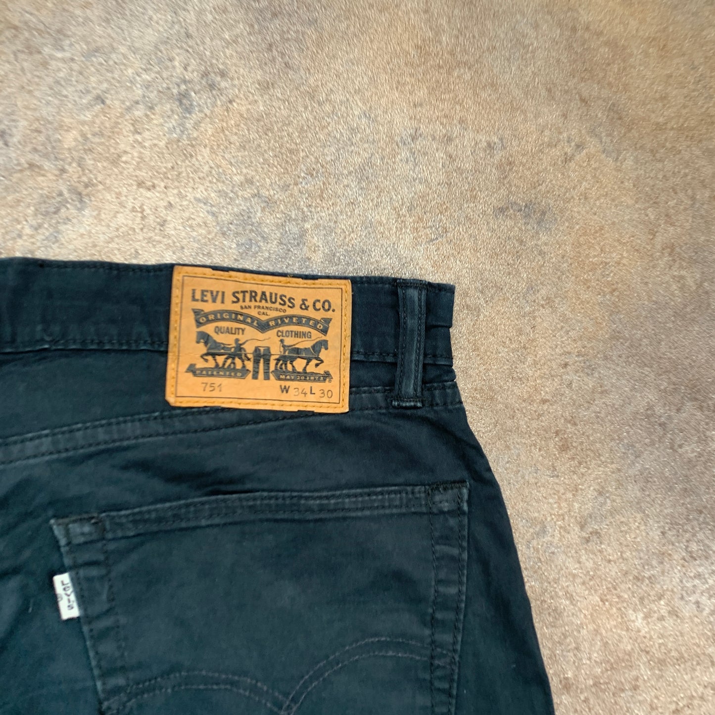Vintage LEVI'S 751 Jeans W34 L39 Mens Regular Fit Straight Black