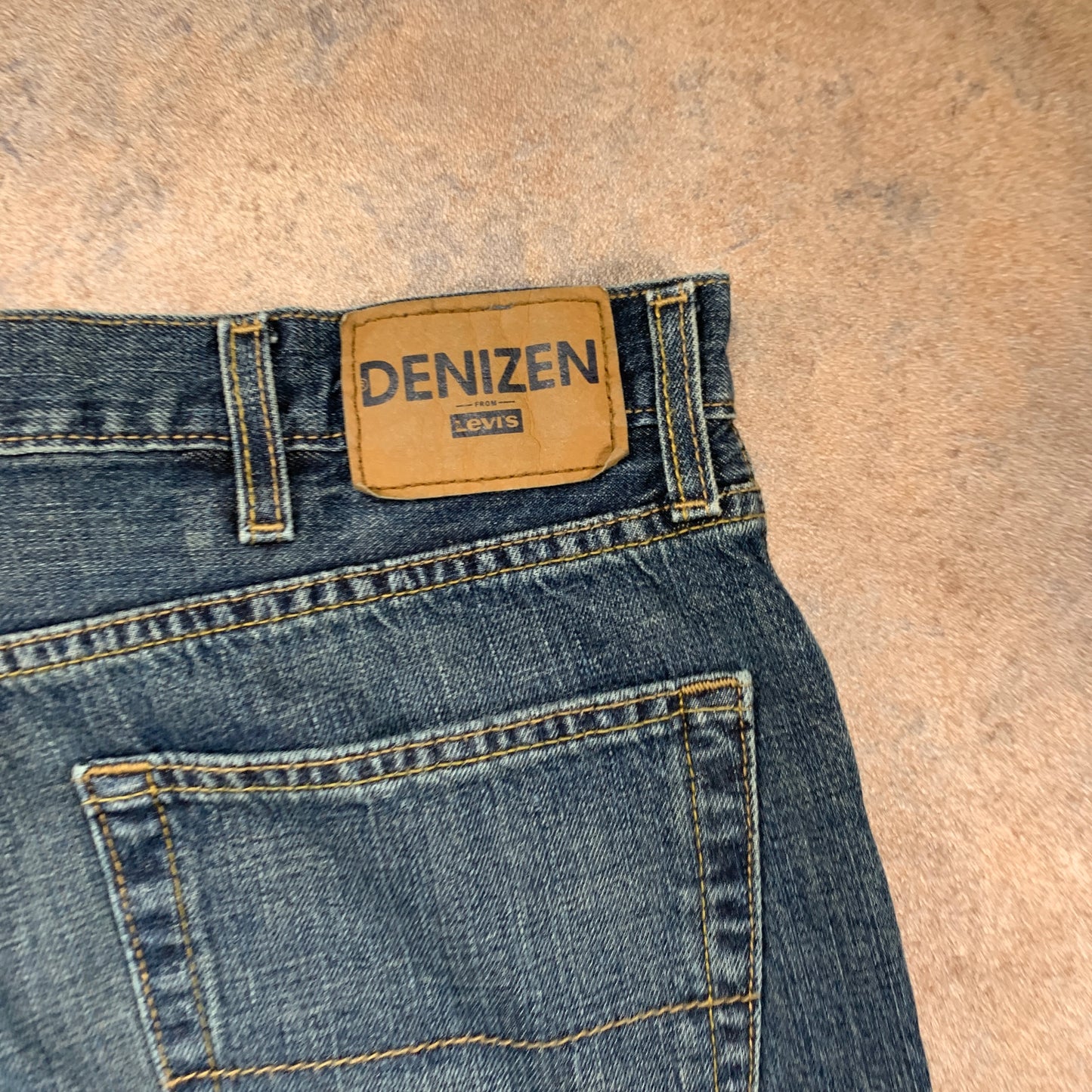 LEVI'S Denizen Jeans W38 L30 Mens Relaxed Fit Straight Blue