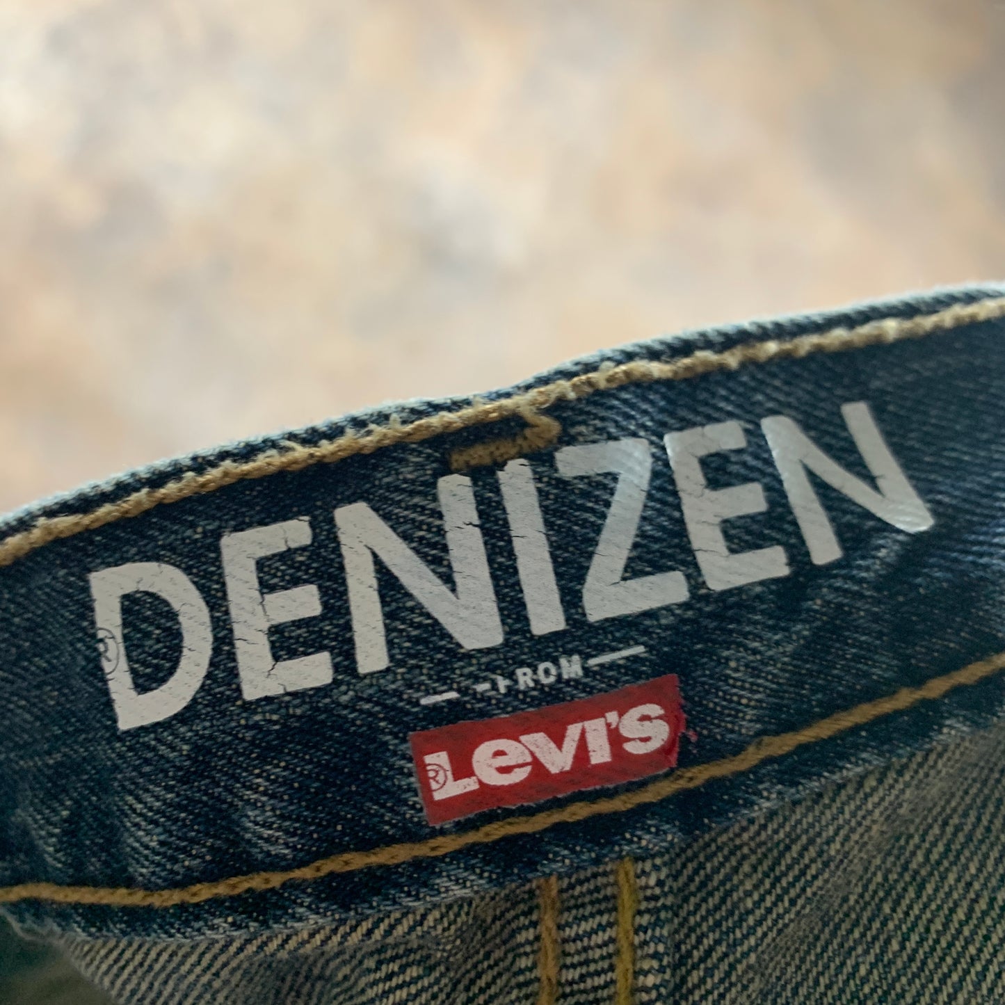 LEVI'S Denizen Jeans W38 L30 Mens Relaxed Fit Straight Blue
