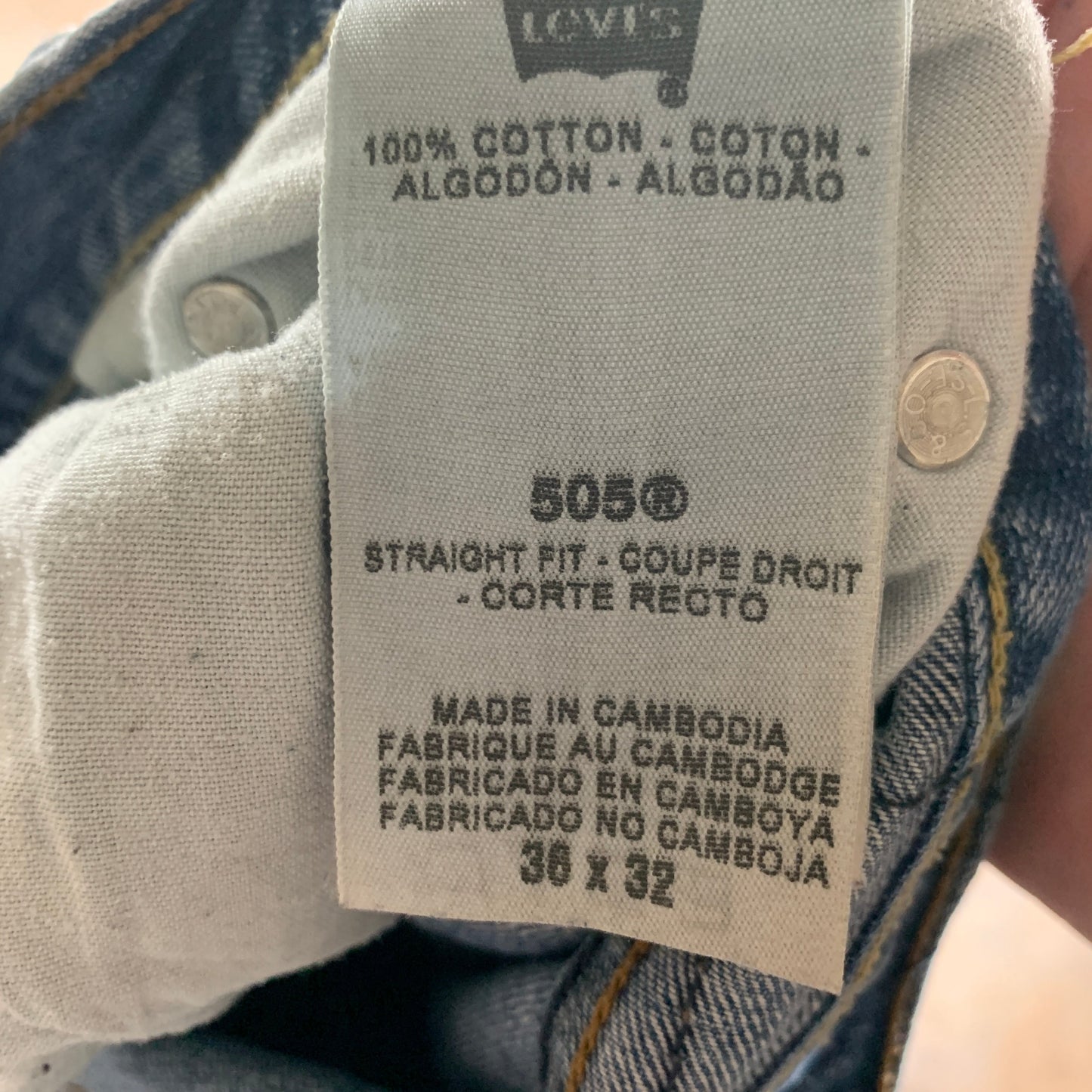 Vintage LEVI'S 505 Jeans W36 L32 Mens Regular Fit Straight Blue