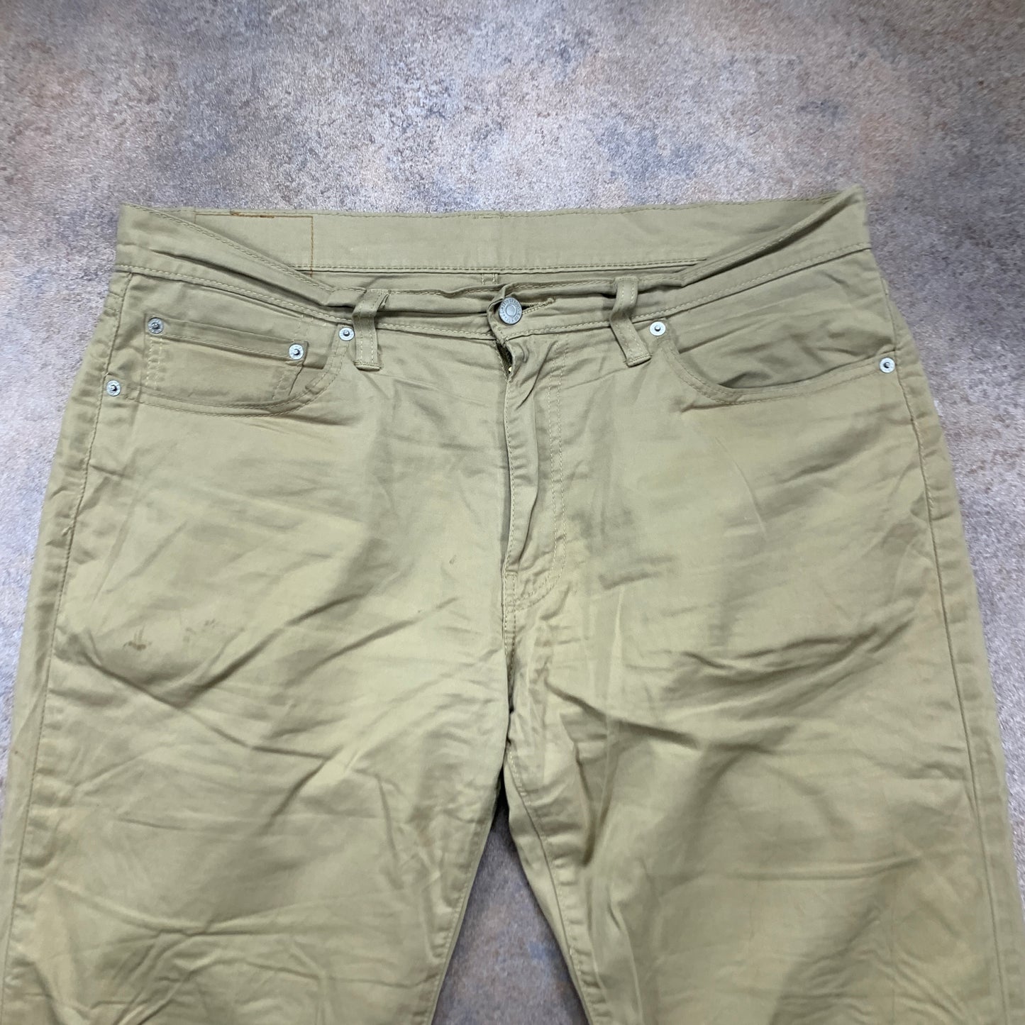 LEVI'S 511 Jeans W36 L35 Mens Slim Fit Beige