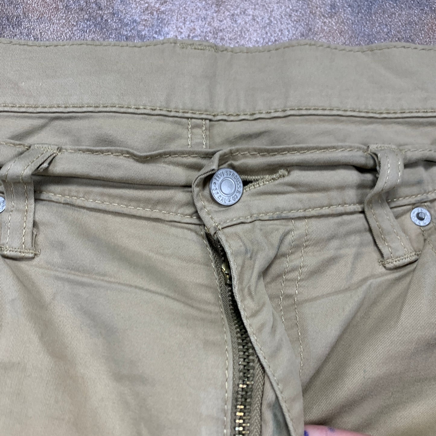 LEVI'S 511 Jeans W36 L35 Mens Slim Fit Beige