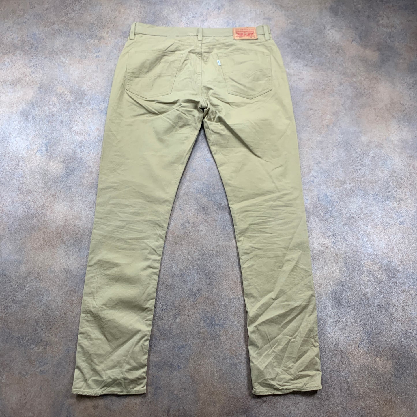 LEVI'S 511 Jeans W36 L35 Mens Slim Fit Beige