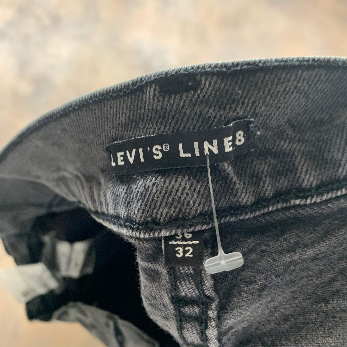 LEVI'S Line 8 Jeans W34 L29 Mens Skinny Fit Grey