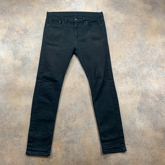 LEVI'S Jeans W32 L30 Mens Slim Fit Black