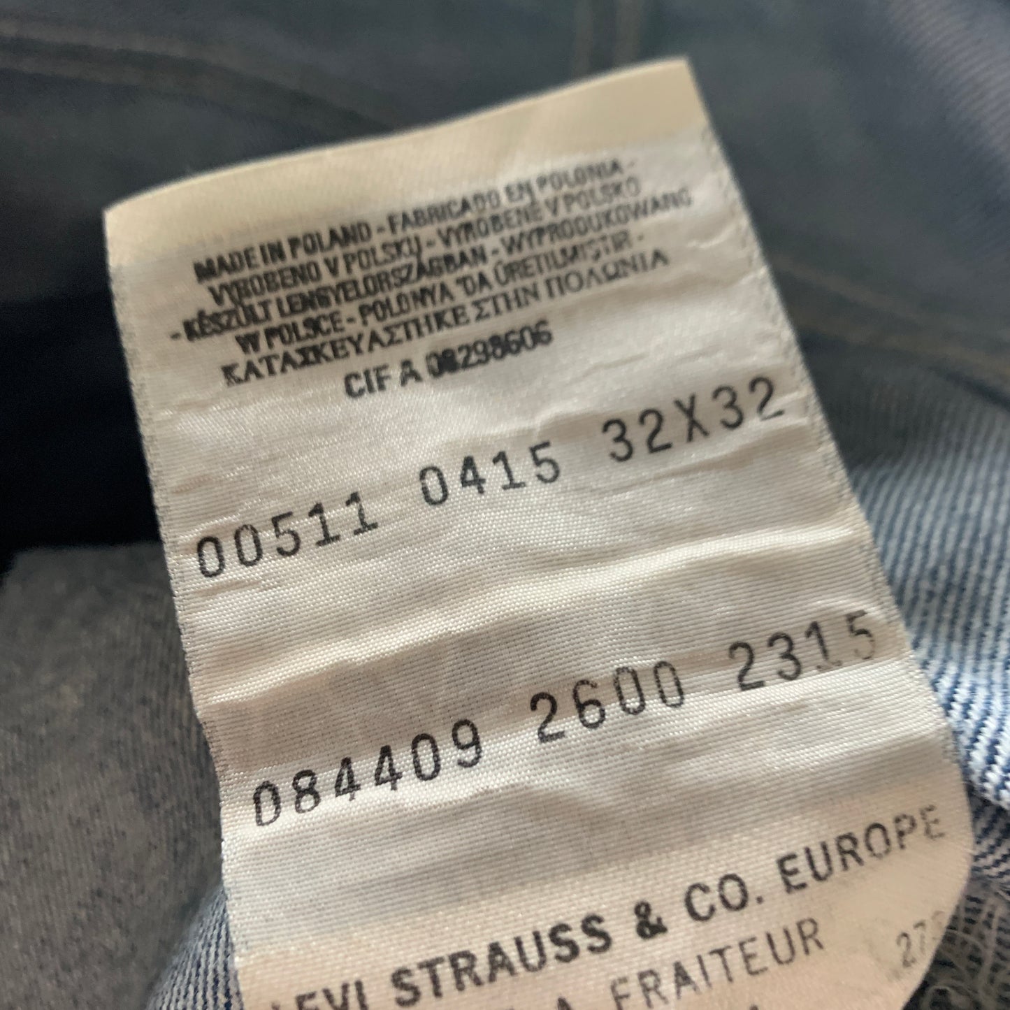 Vintage LEVI'S Jeans W32 L32 Mens Regular Fit Straight Blue