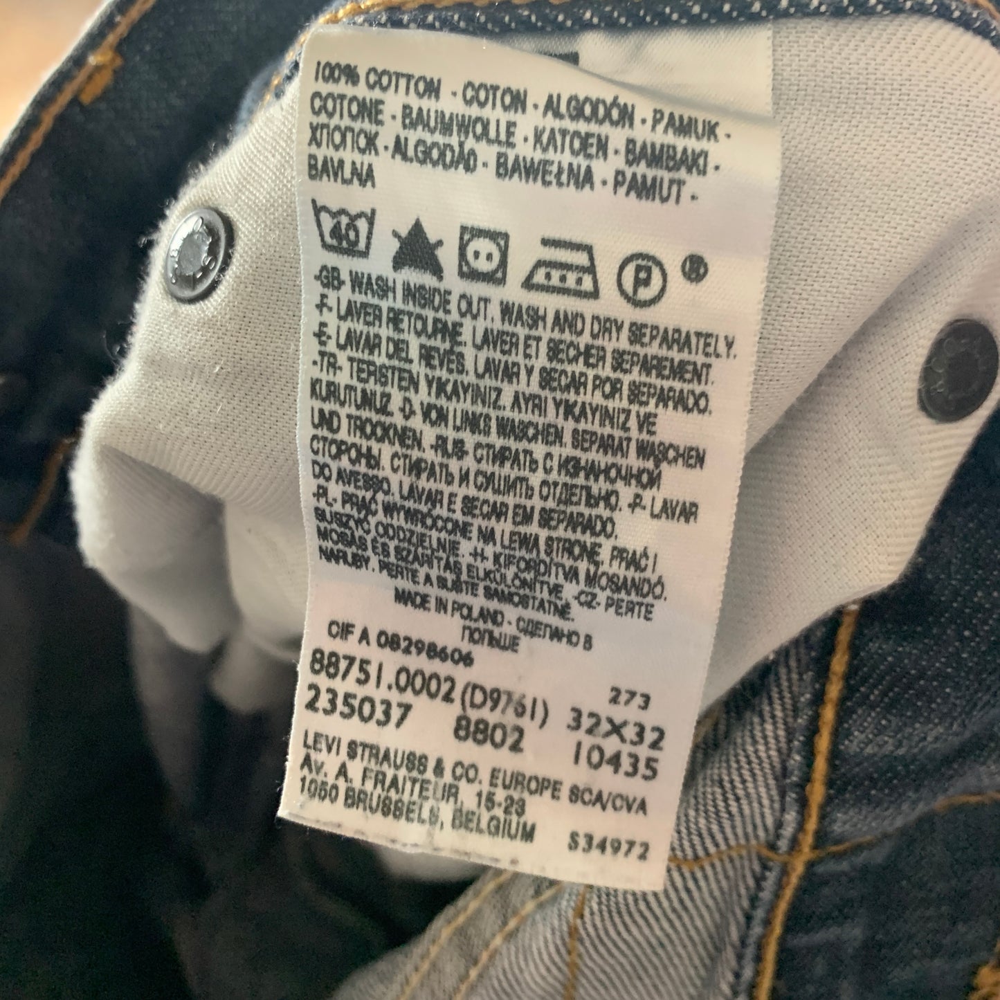 Vintage LEVI'S 751 Jeans W32 L31 Mens Regular Fit Straight Blue