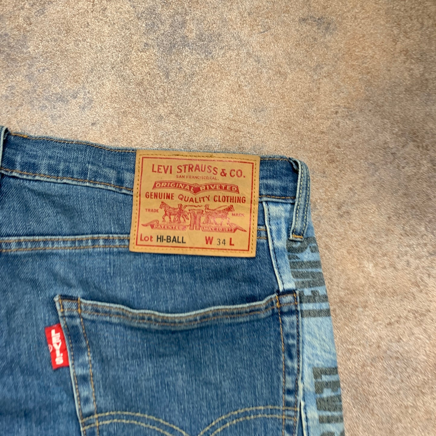 LEVI'S HI-BALL Jeans W34 L30 Mens Slim Fit Blue
