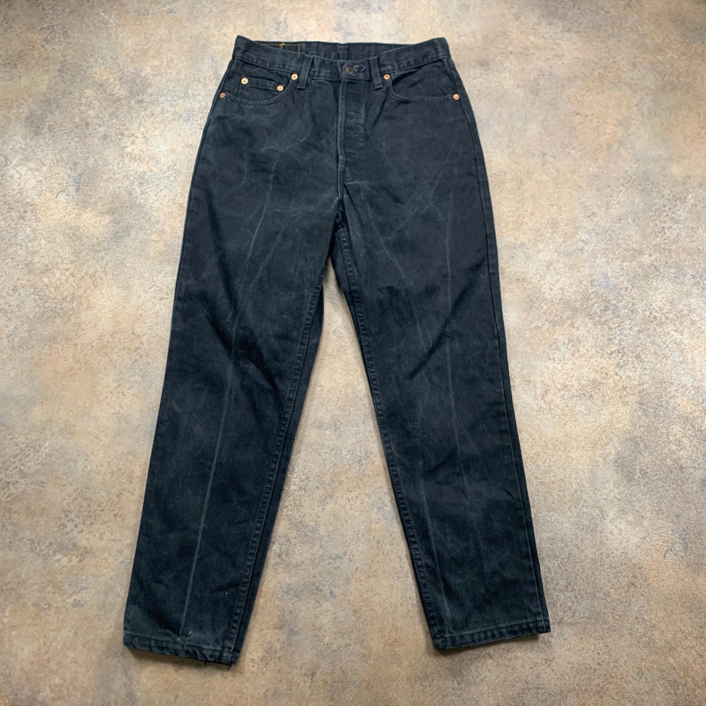 Vintage 1970s LEVI'S 891 Jeans W30 L28 Mens Regular Fit Tapered Black 70s