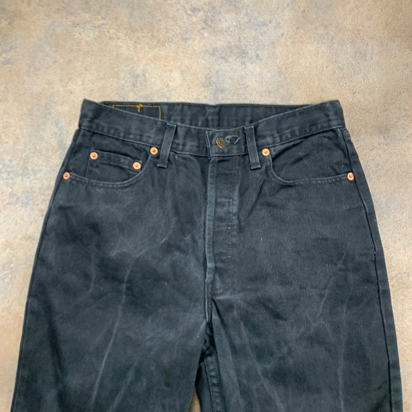 Vintage 1970s LEVI'S 891 Jeans W30 L28 Mens Regular Fit Tapered Black 70s