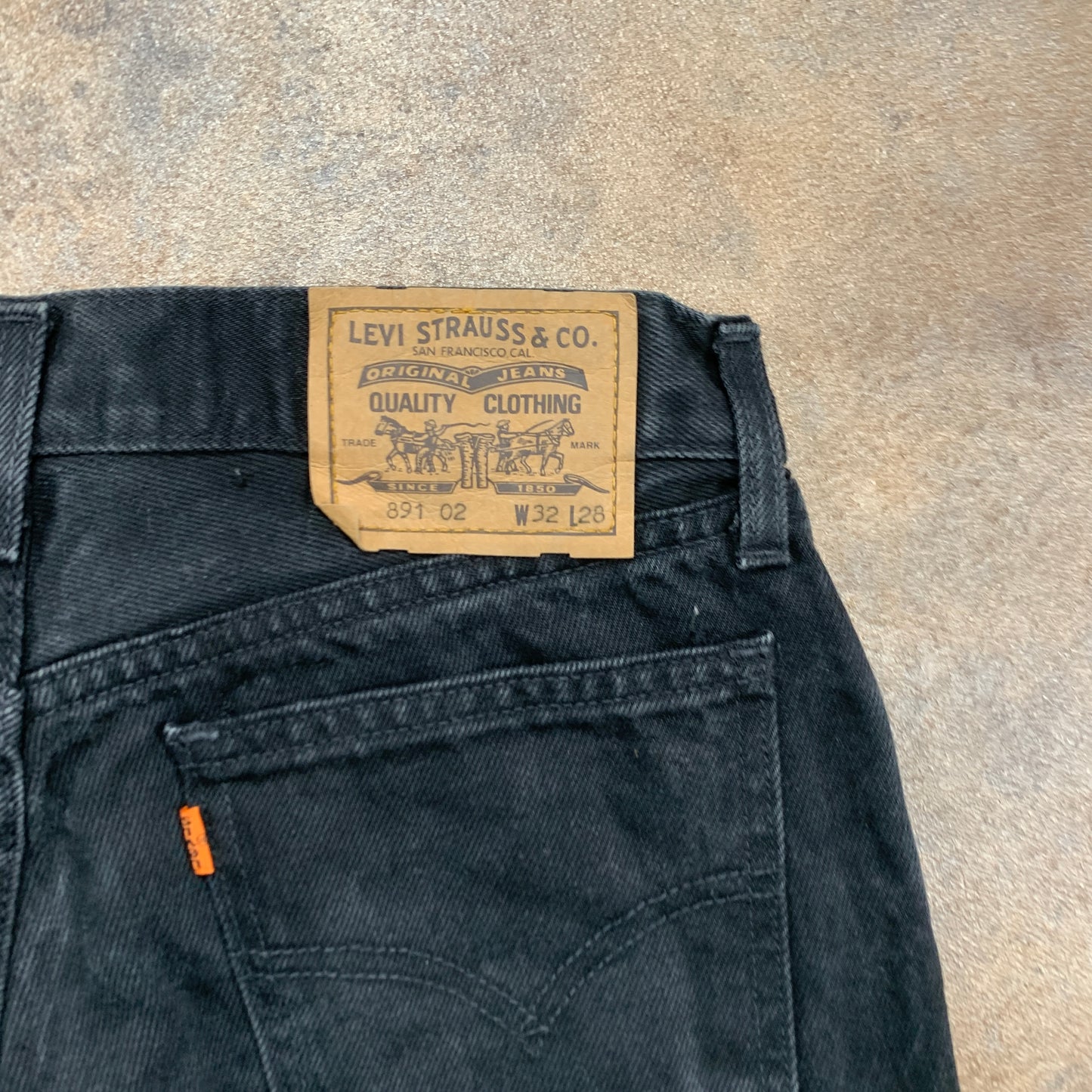 Vintage 1970s LEVI'S 891 Jeans W30 L28 Mens Regular Fit Tapered Black 70s