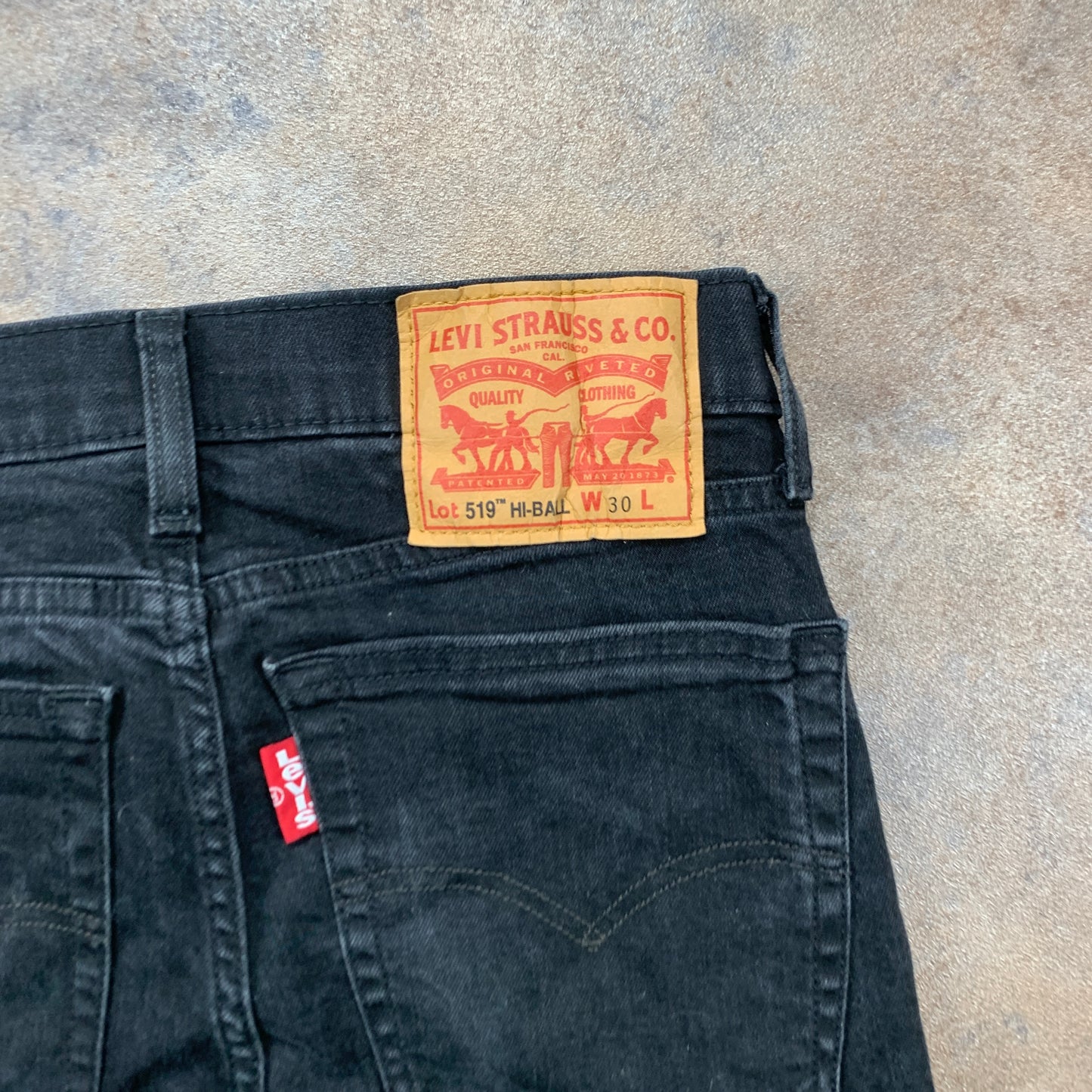 LEVI'S 519 Jeans W30 L26 Mens Skinny Fit Grey