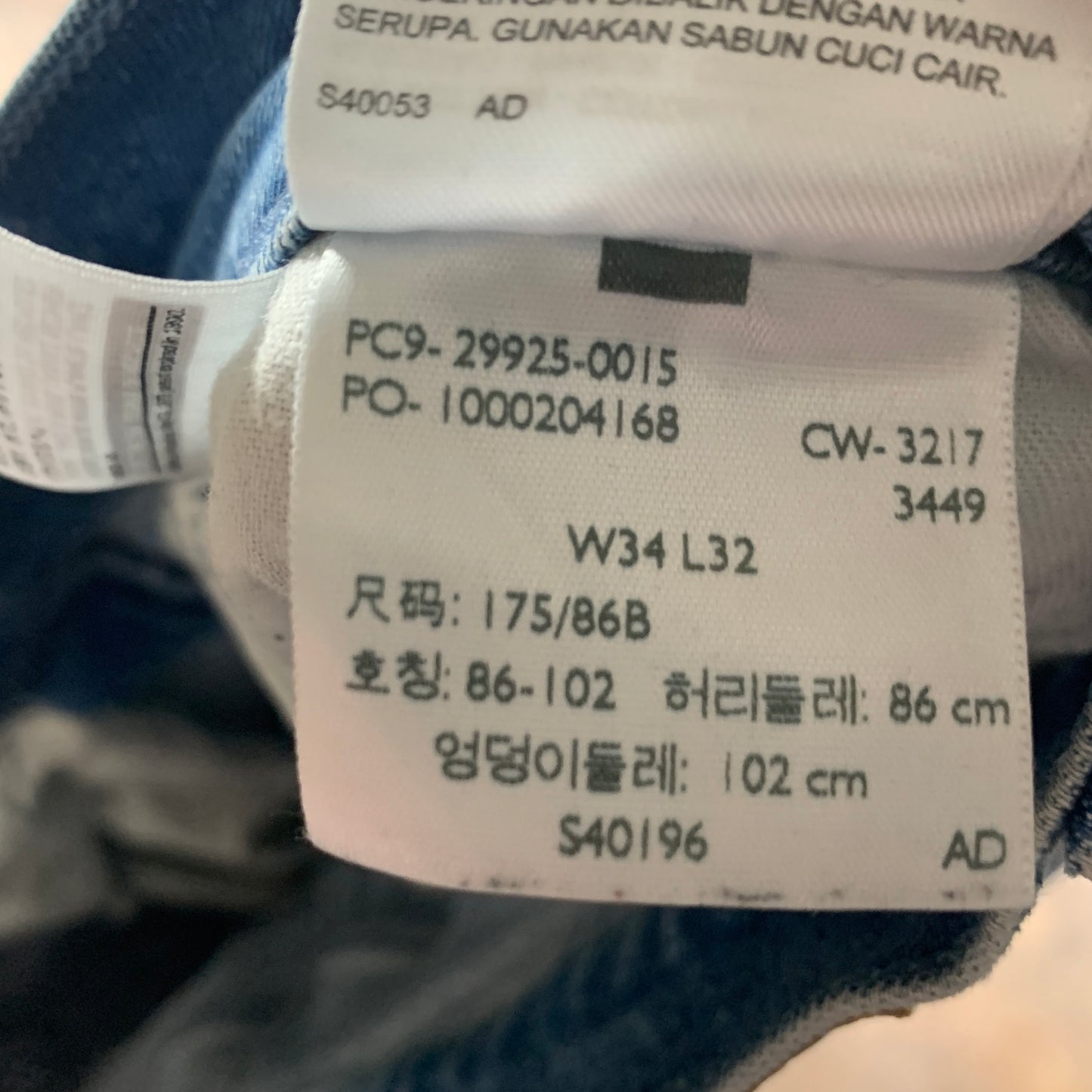 LEVI'S Line 8 Jeans W34 L30 Mens Skinny Fit Blue