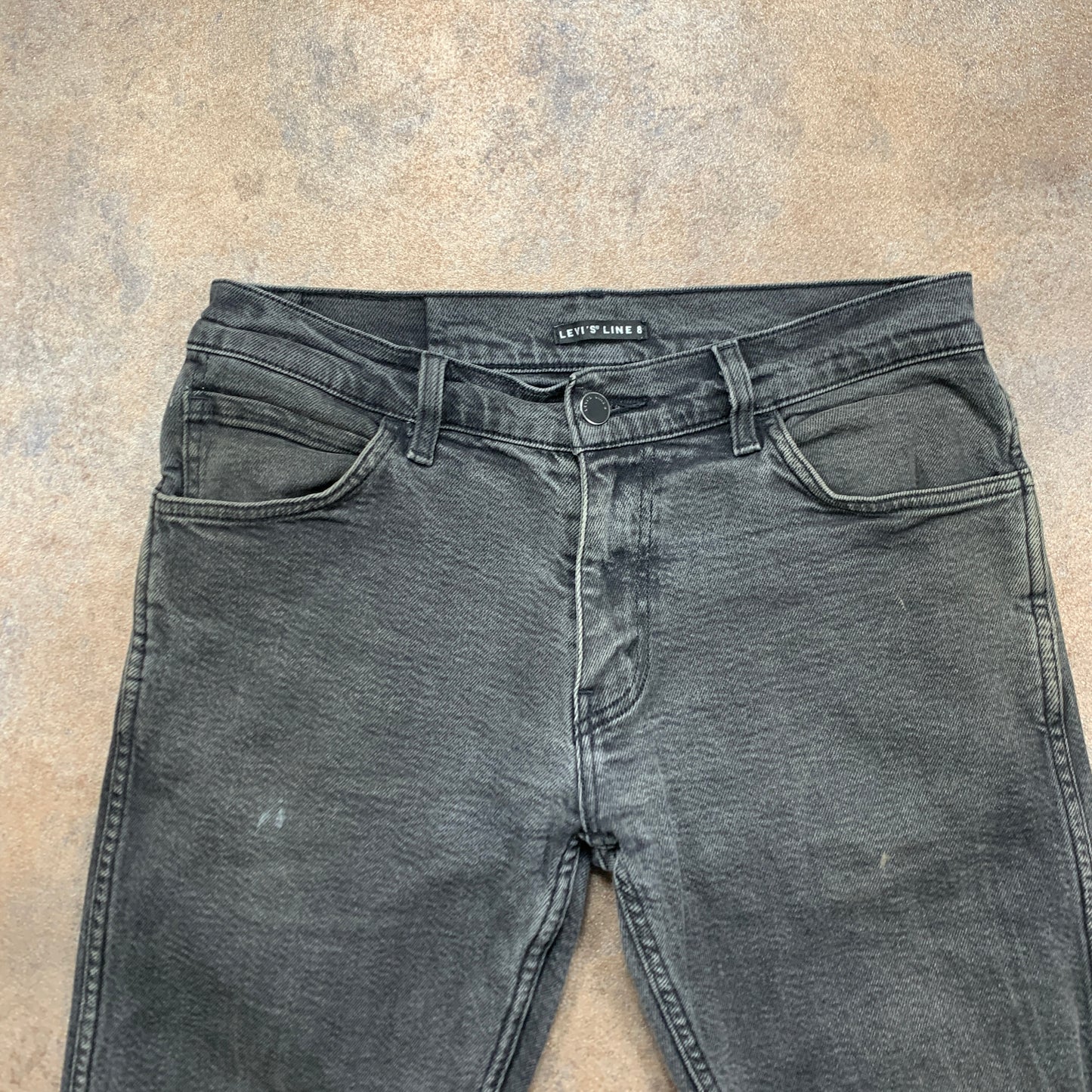 LEVI'S Line 8 Jeans W30 L28 Mens Skinny Fit Grey