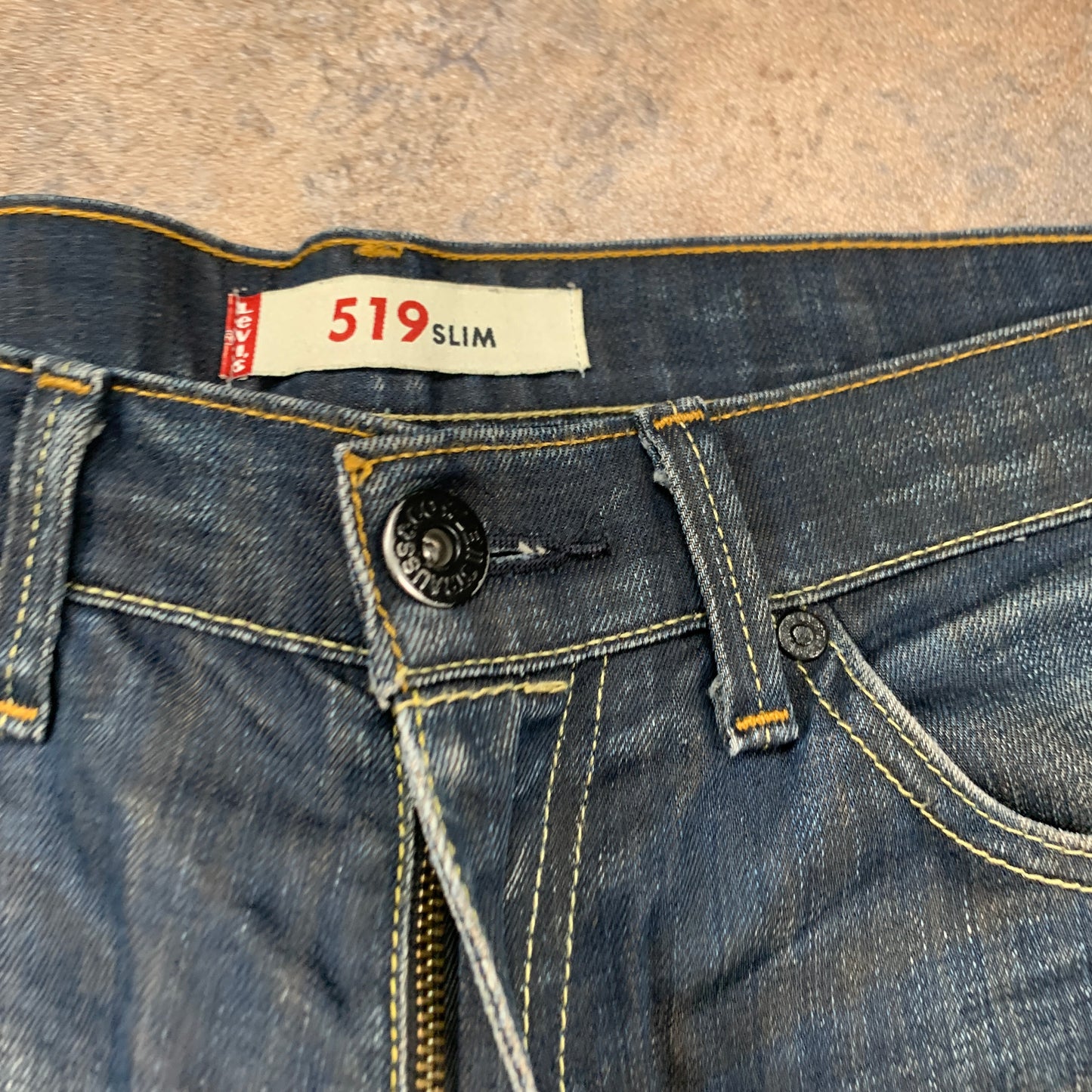 Vintage LEVI'S 519 Jeans W34 L32 Mens Slim Fit Blue
