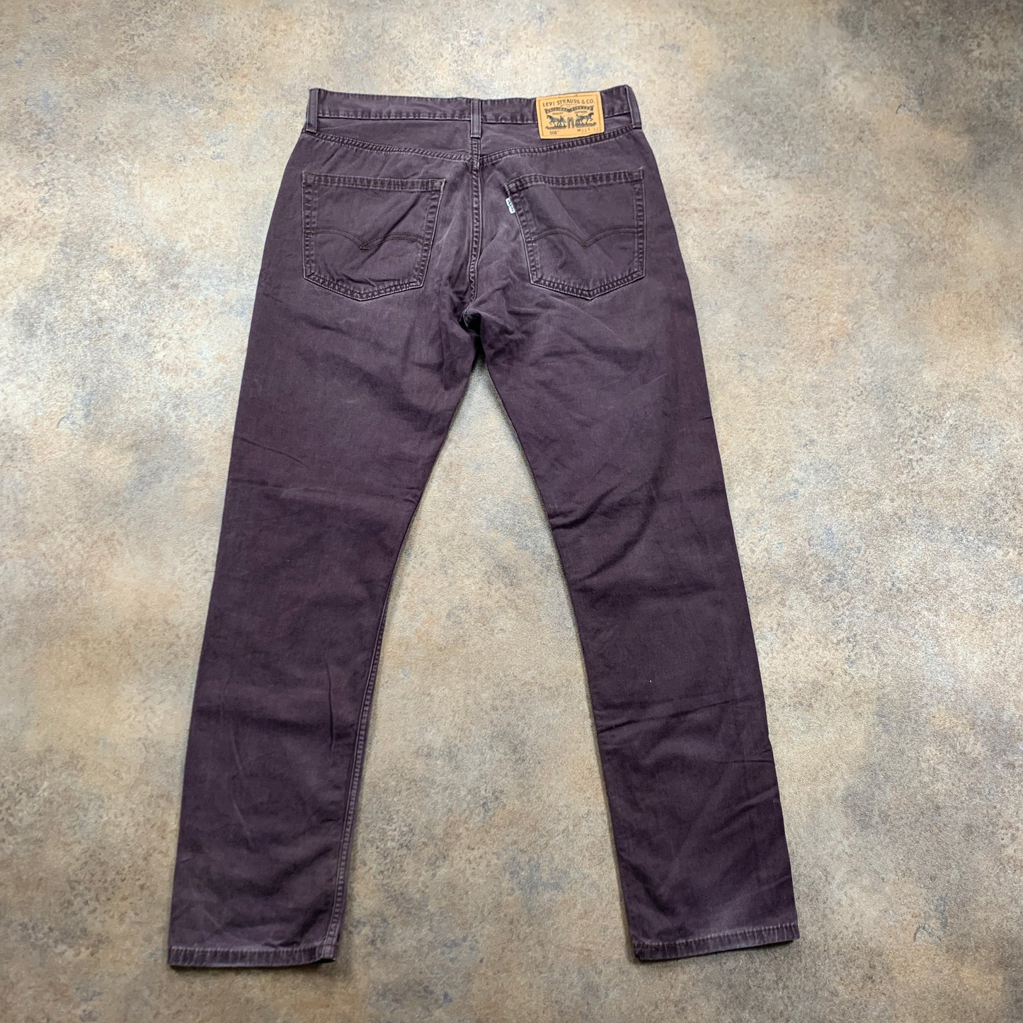 LEVI'S 508 Jeans W31 L30 Mens Slim Fit Straight Purple
