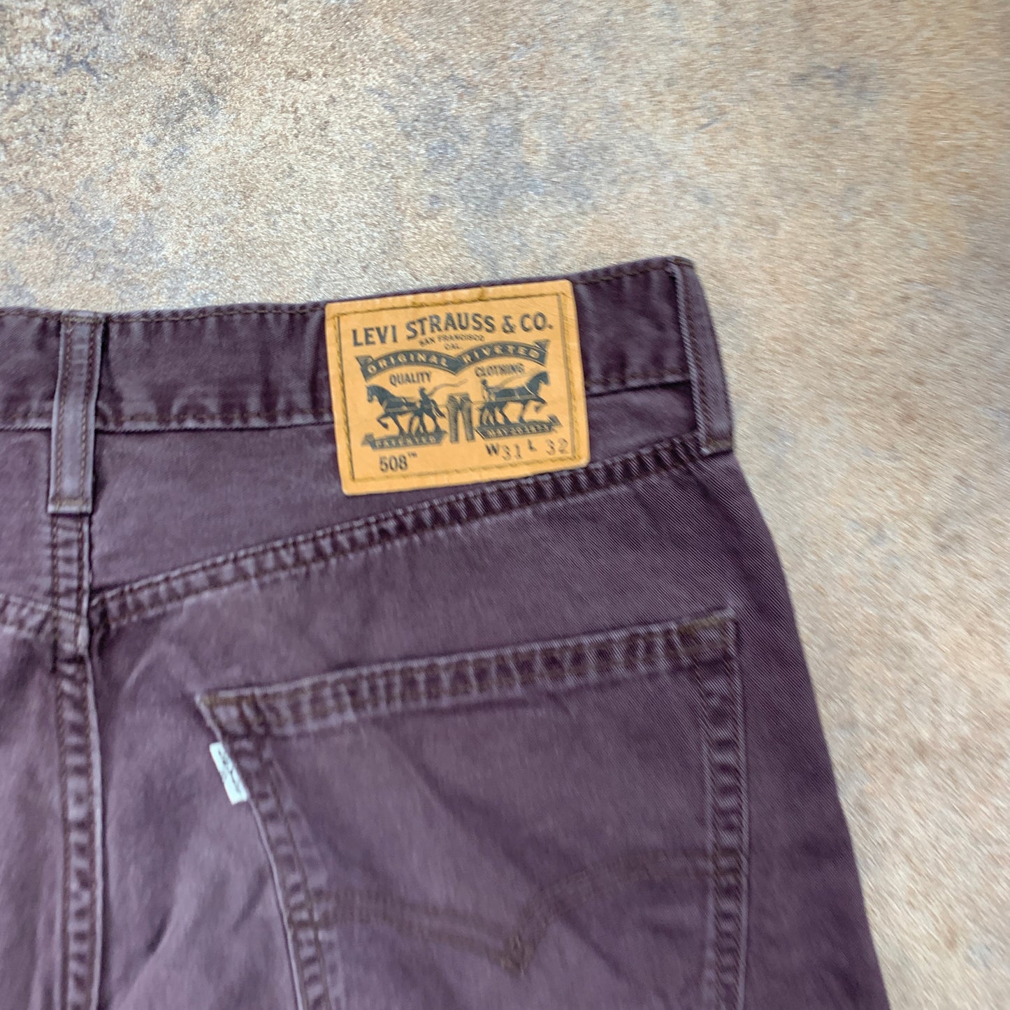 LEVI'S 508 Jeans W31 L30 Mens Slim Fit Straight Purple