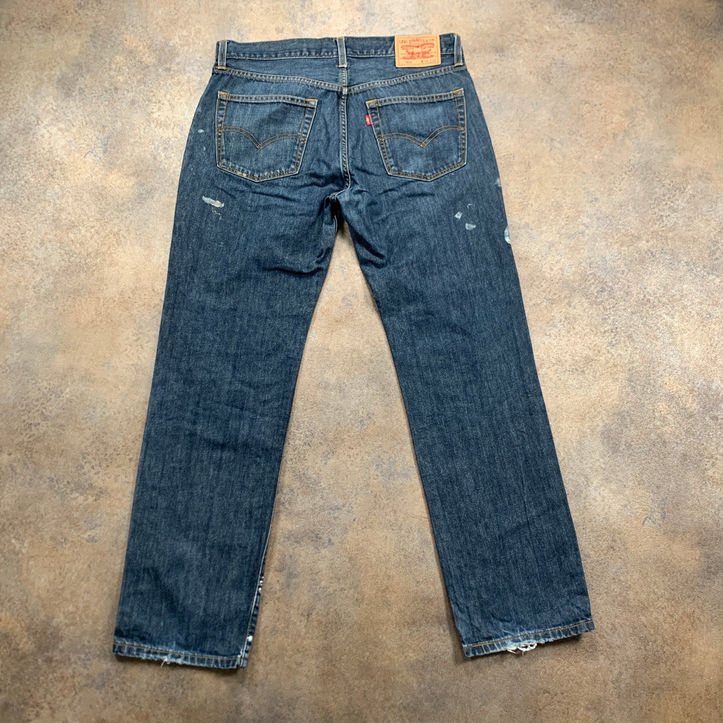 LEVI'S 504 Jeans W34 L32 Mens Regular Fit Straight Blue