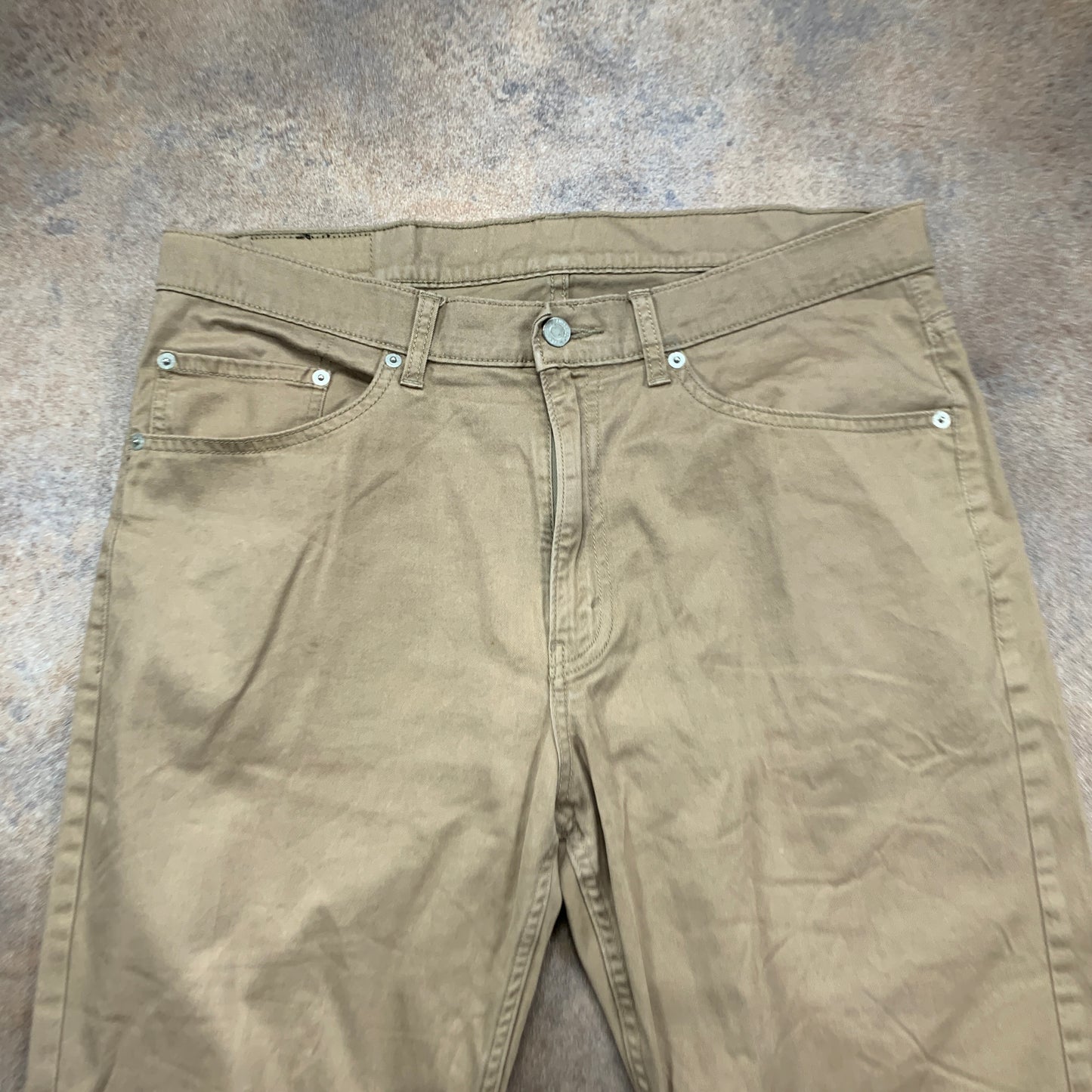 Vintage LEVI'S 752 Jeans W36 L31 Mens Relaxed Fit Straight Beige