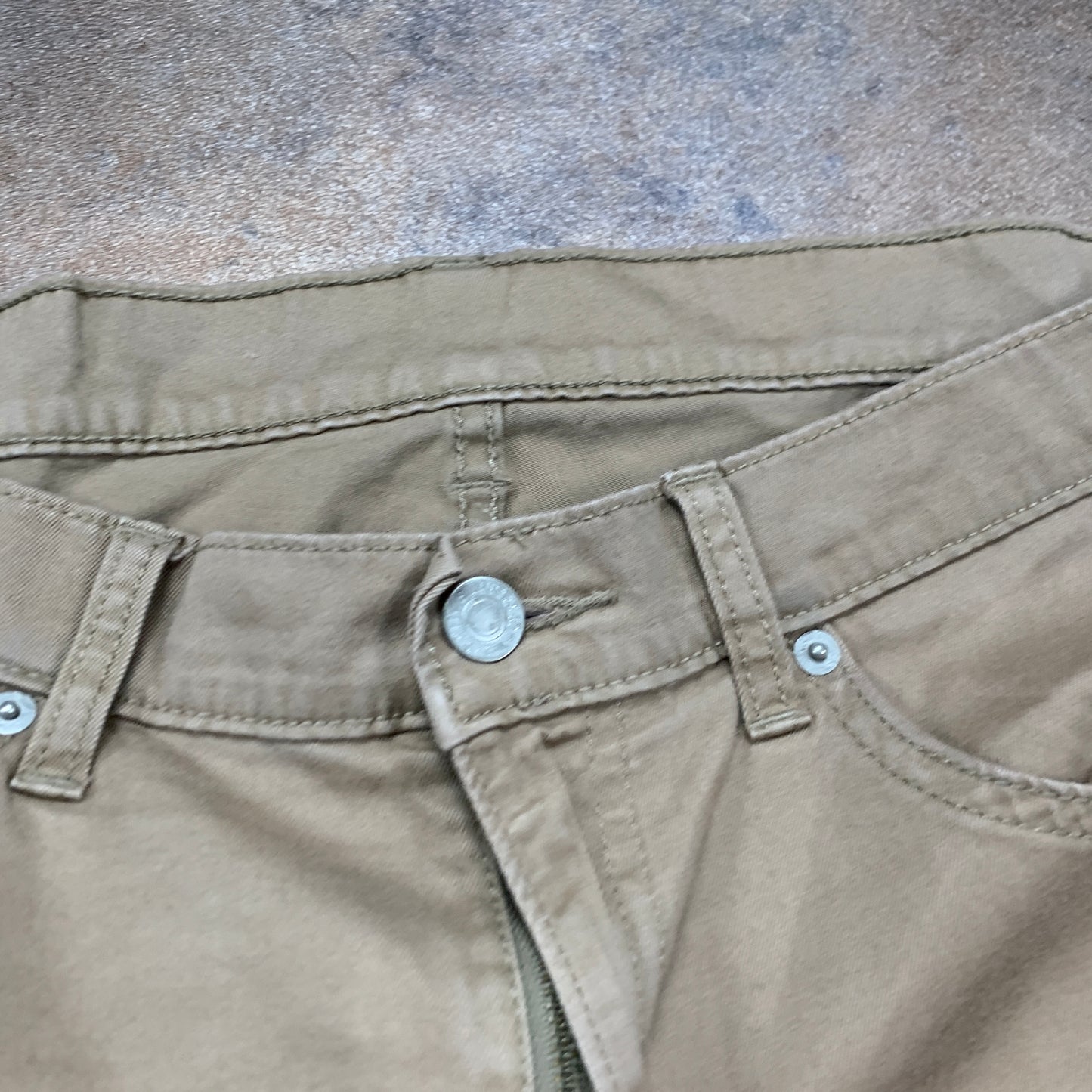 Vintage LEVI'S 752 Jeans W36 L31 Mens Relaxed Fit Straight Beige